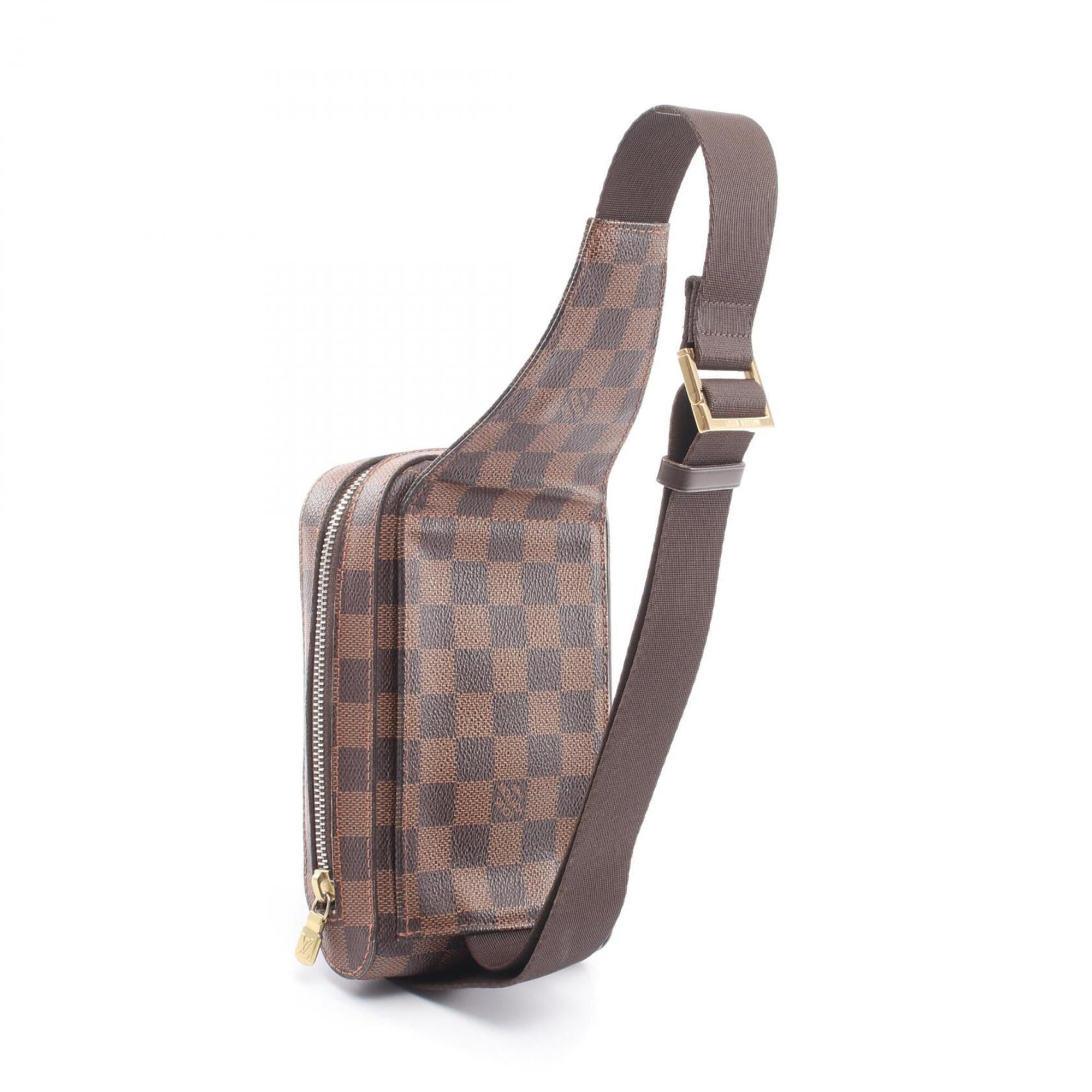 Louis Vuitton Brown Coated Canvas Pvc Damier Canvas Leather Fanny Pack Handbag (Pre-Owned)