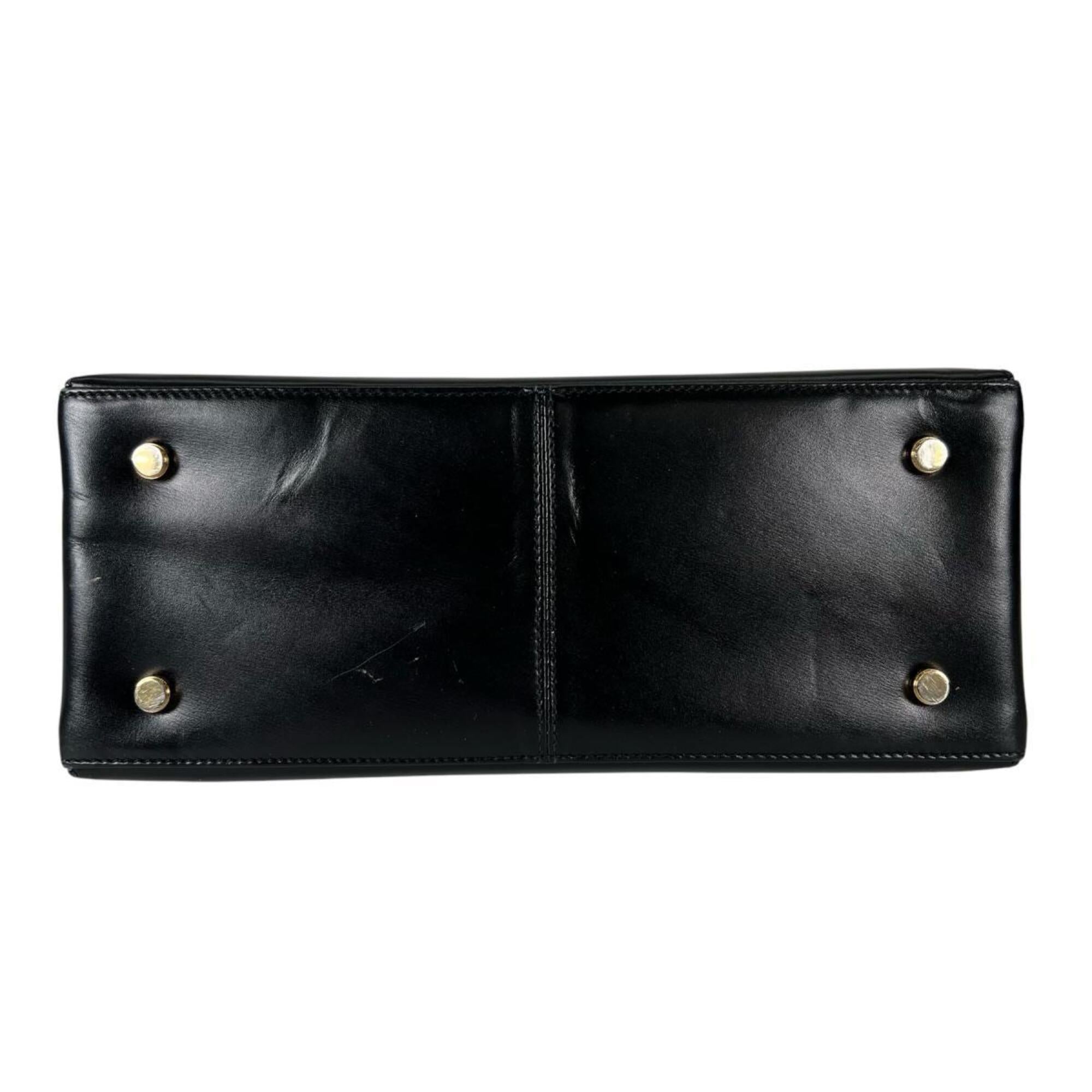 Salvatore Ferragamo Black Leather Handbag (Pre-Owned)