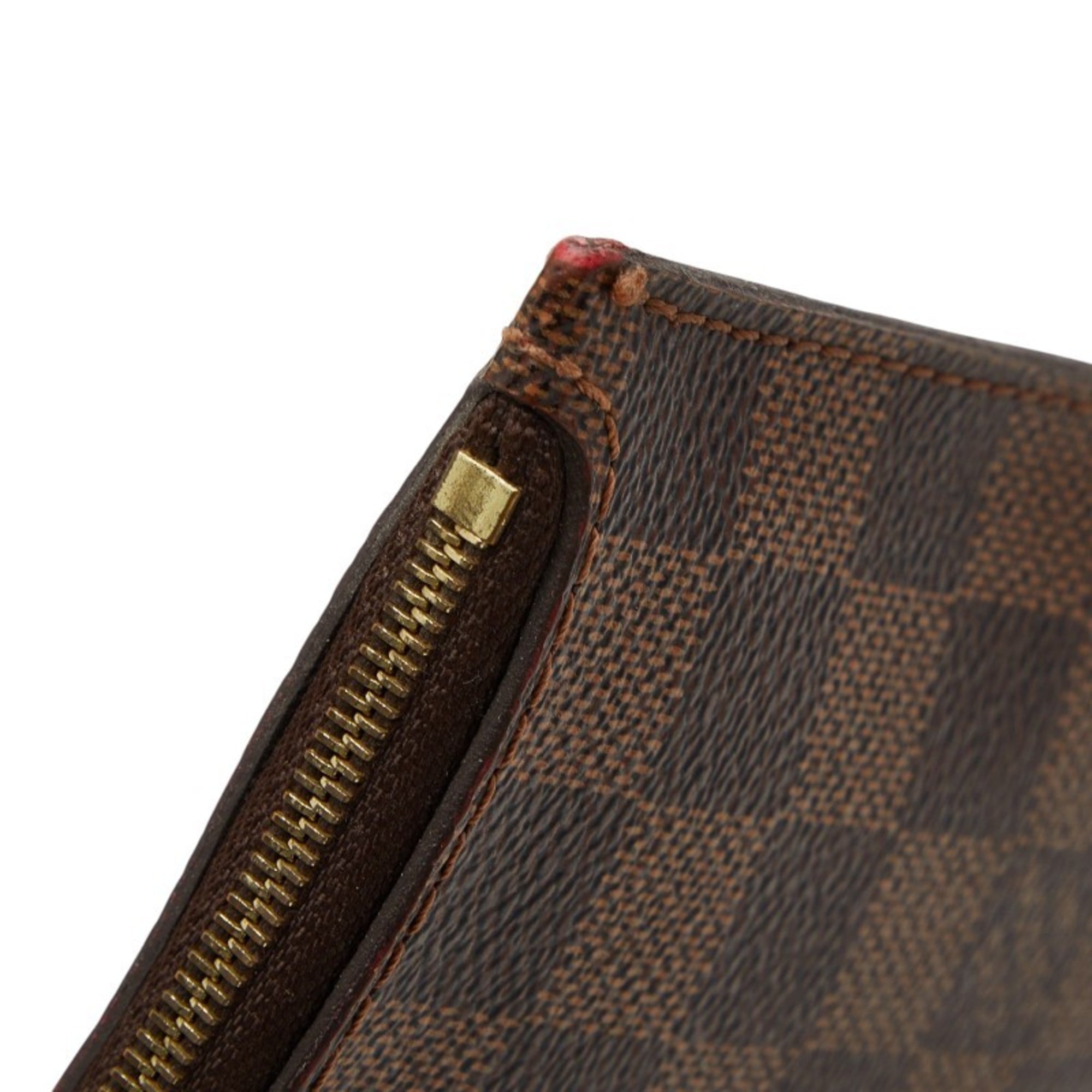 Louis Vuitton Damier Brown Pvc Leather Handbag Pouch (Pre-Owned)