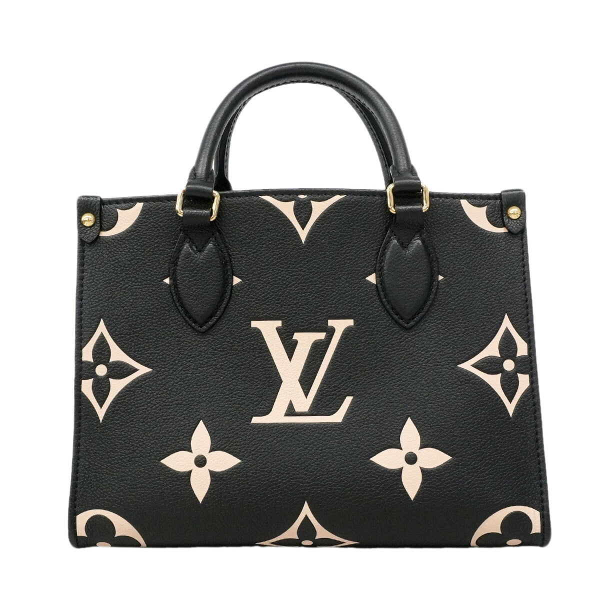 Louis Vuitton Beige Black Handbag (Pre-Owned)