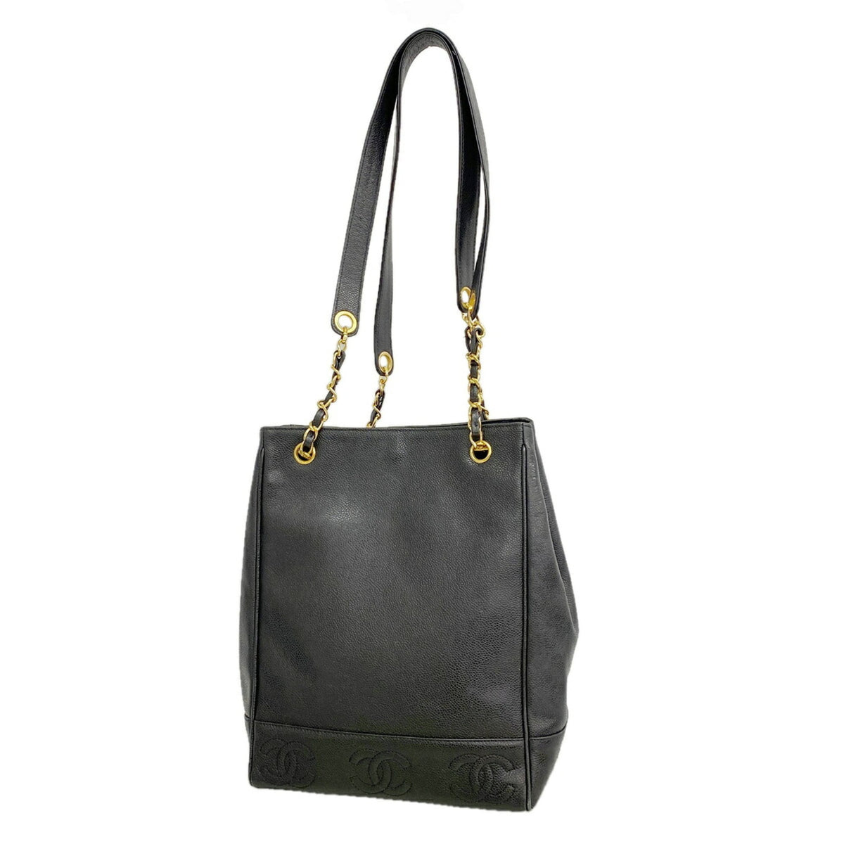 Chanel Black Grained Calfskin Shoulder Bag (Pre-Owned)