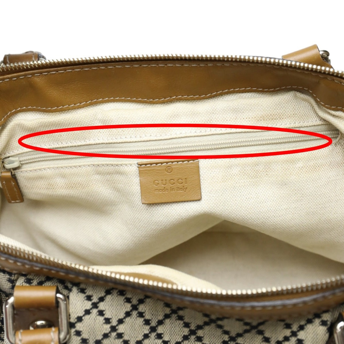 Gucci Beige Brown Canvas Shoulder Bag Tote Bag (Pre-Owned)