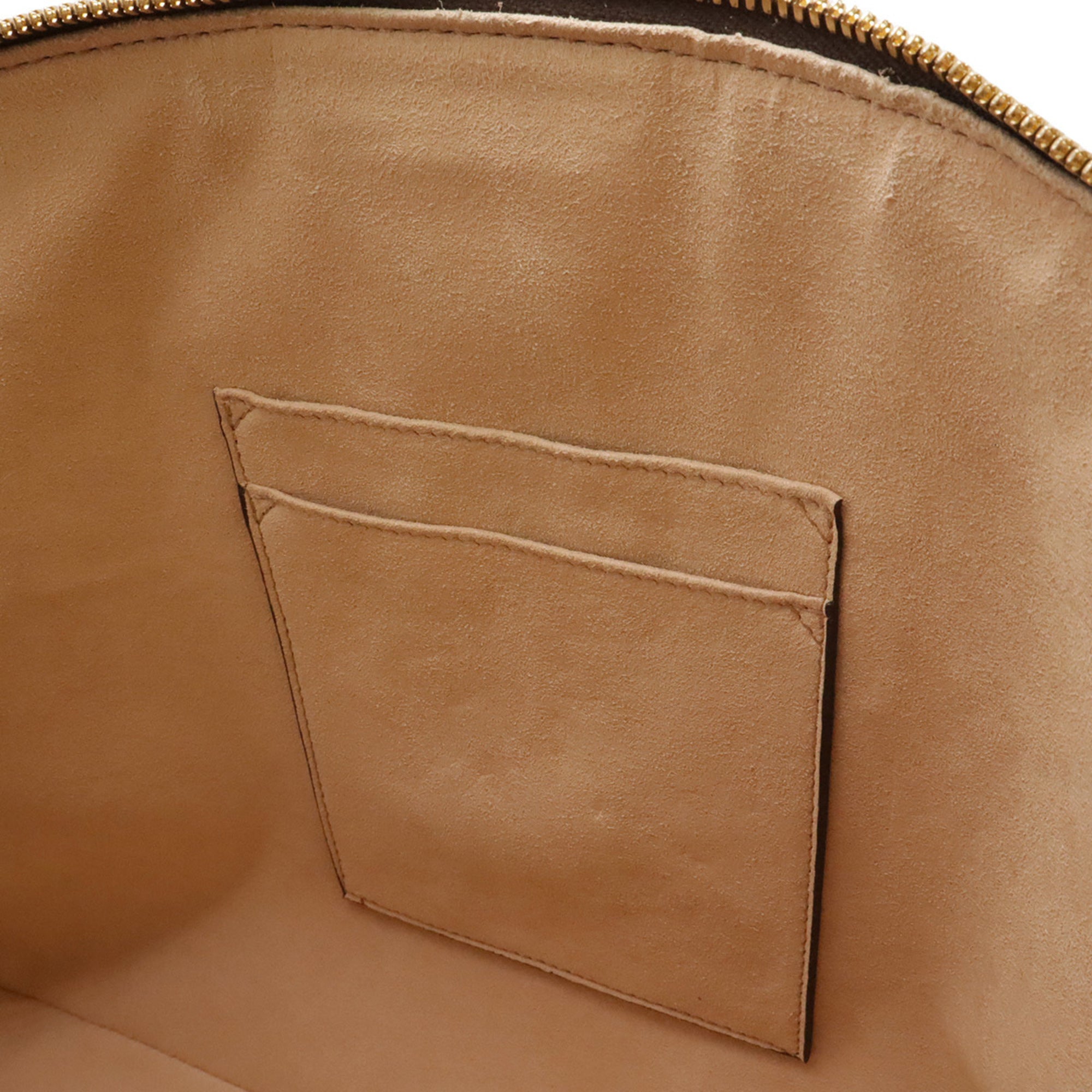 Gucci Beige Dark Brown Green Red Color Gg Supreme Canvas Leather Handbag Shoulder Bag (Pre-Owned)