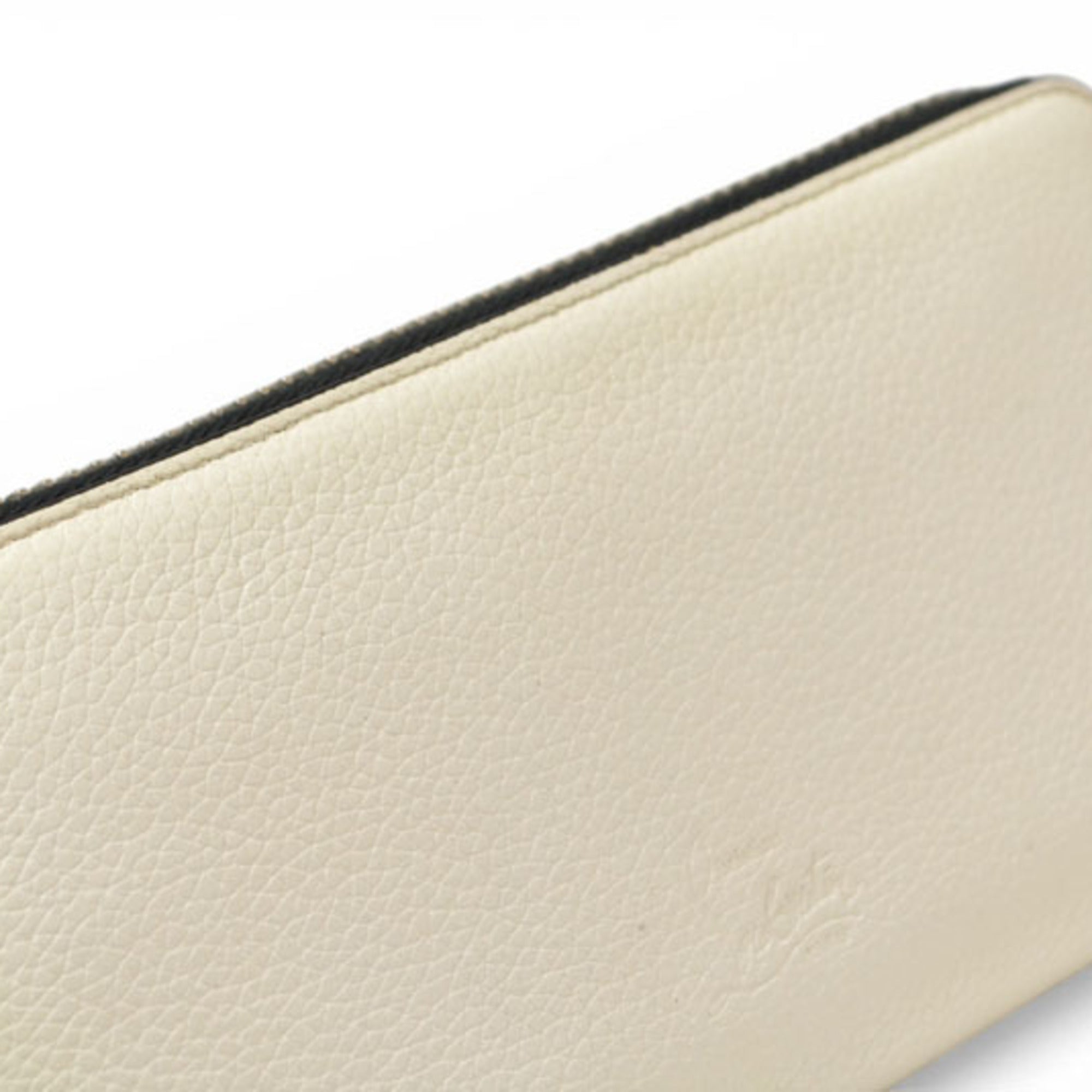 Christian Louboutin White Leather Long Wallet (Bi-Fold) (Pre-Owned)