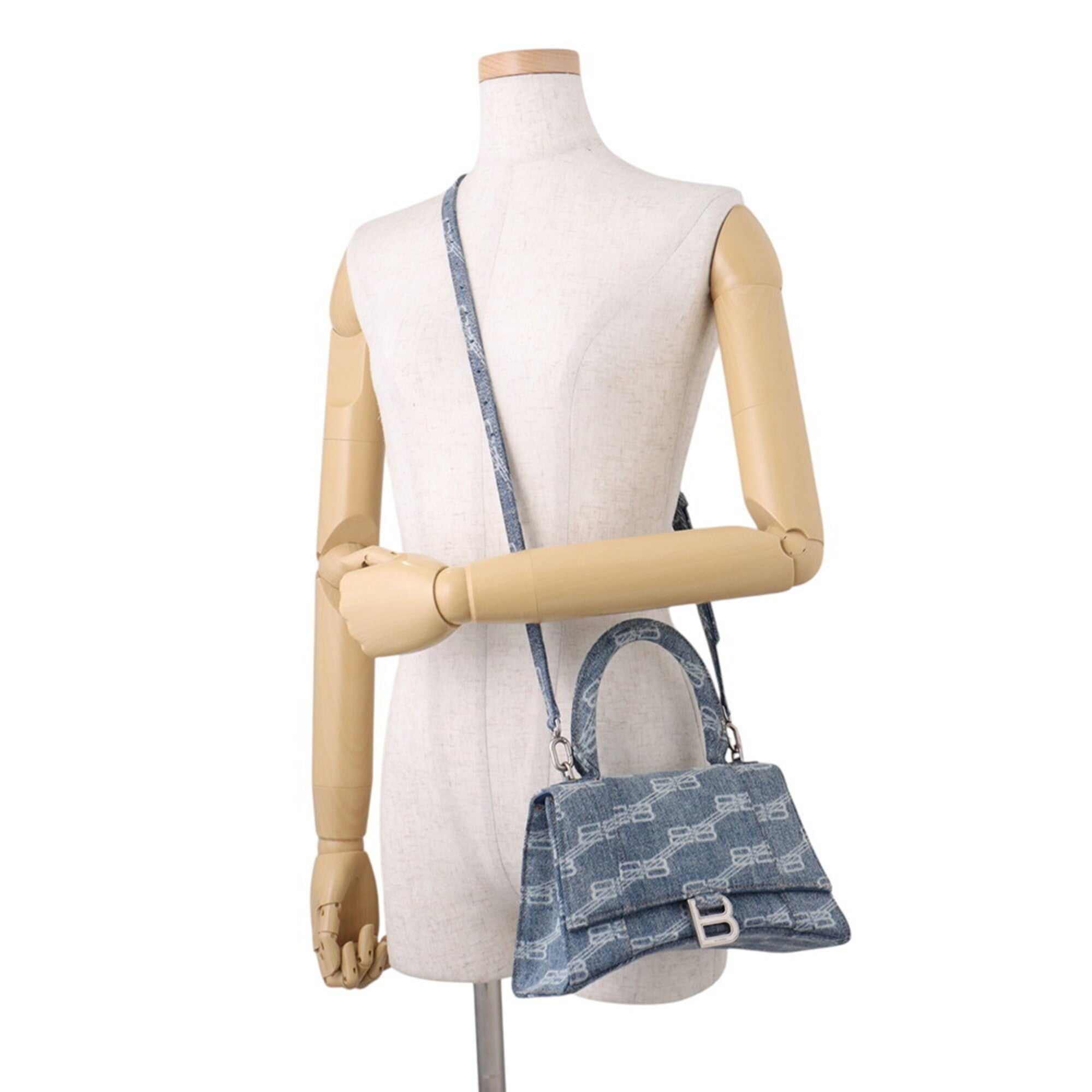 Balenciaga Blue Denim Handbag Shoulder Bag (Pre-Owned)