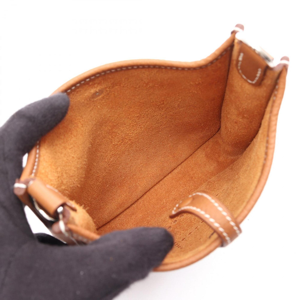 Hermes Brown Taurillon Clemence Leather Handbag Shoulder Bag (Pre-Owned)