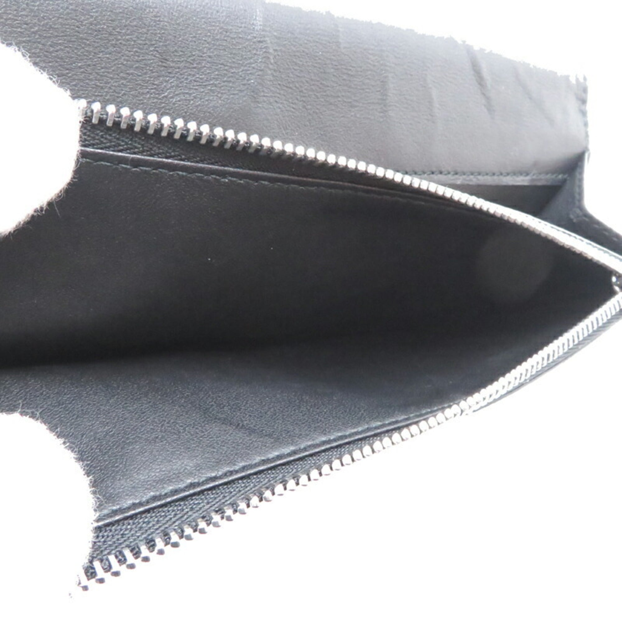 Burberry Black Leather Long Wallet (Bi-Fold) (Pre-Owned)