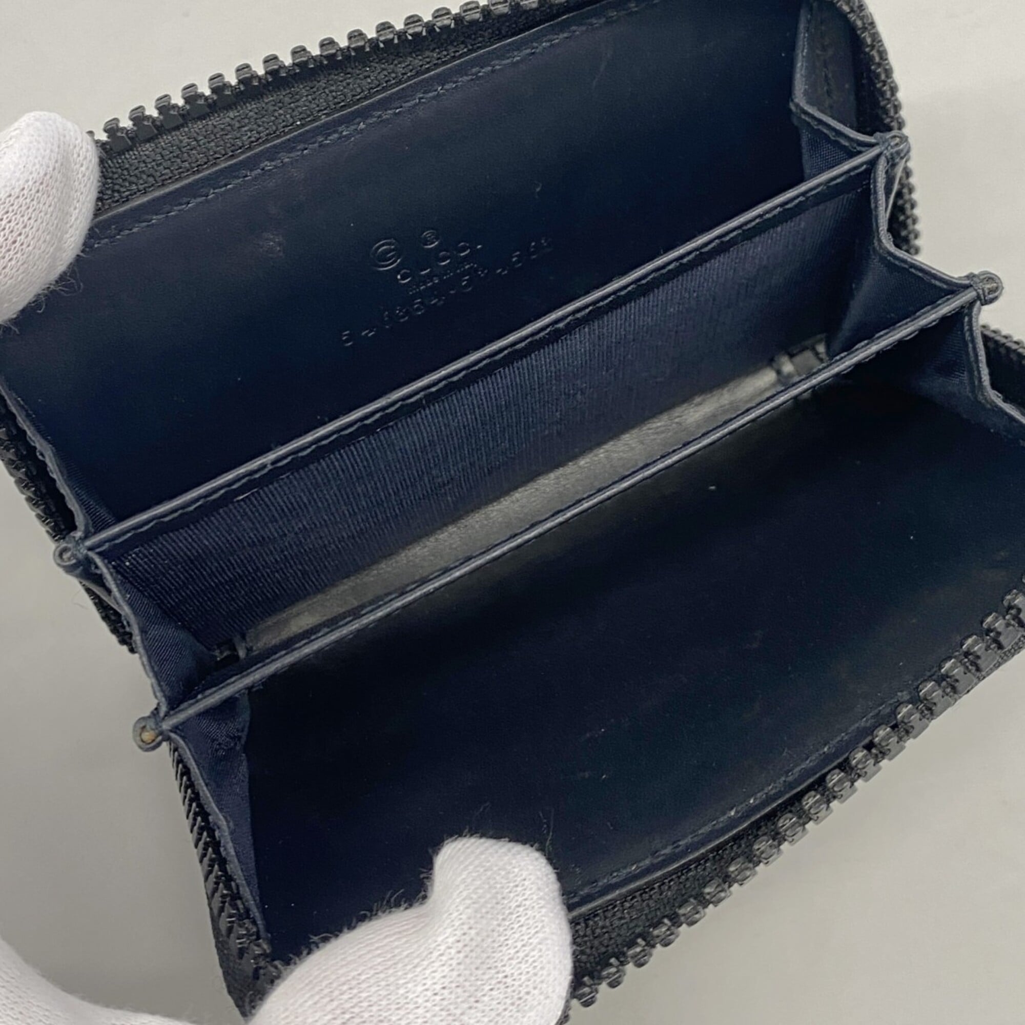 Gucci Blue Navy Pvc Coin Purse/Coin Case (Pre-Owned)