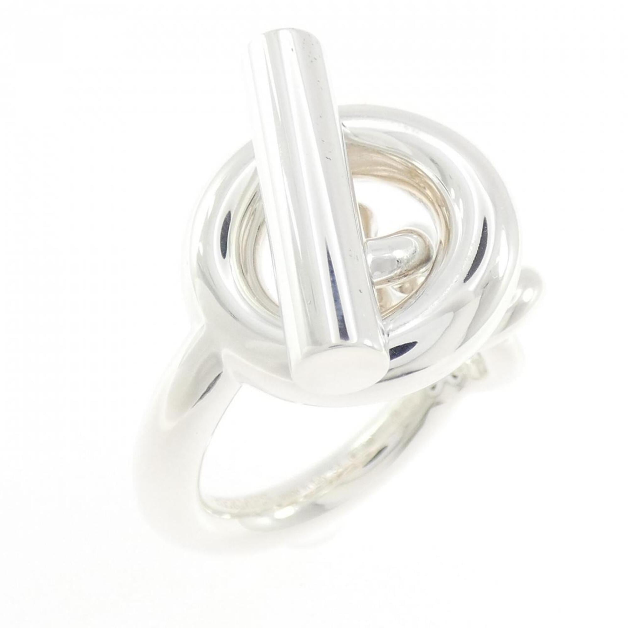 Hermes Silver 925 Band Ring (Pre-Owned)