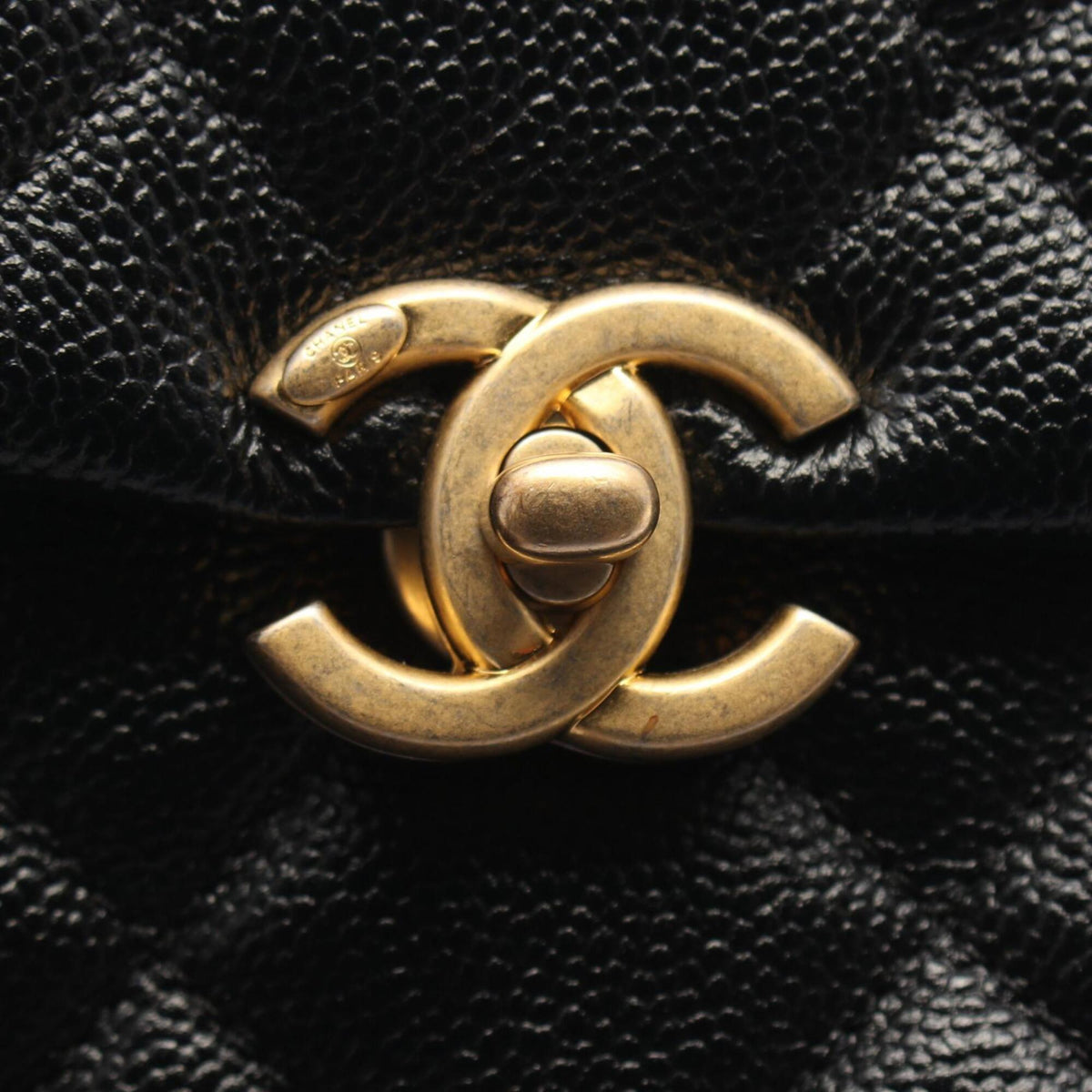 Chanel 2.55 Black Grained Calfskin Backpack Handbag (Pre-Owned)