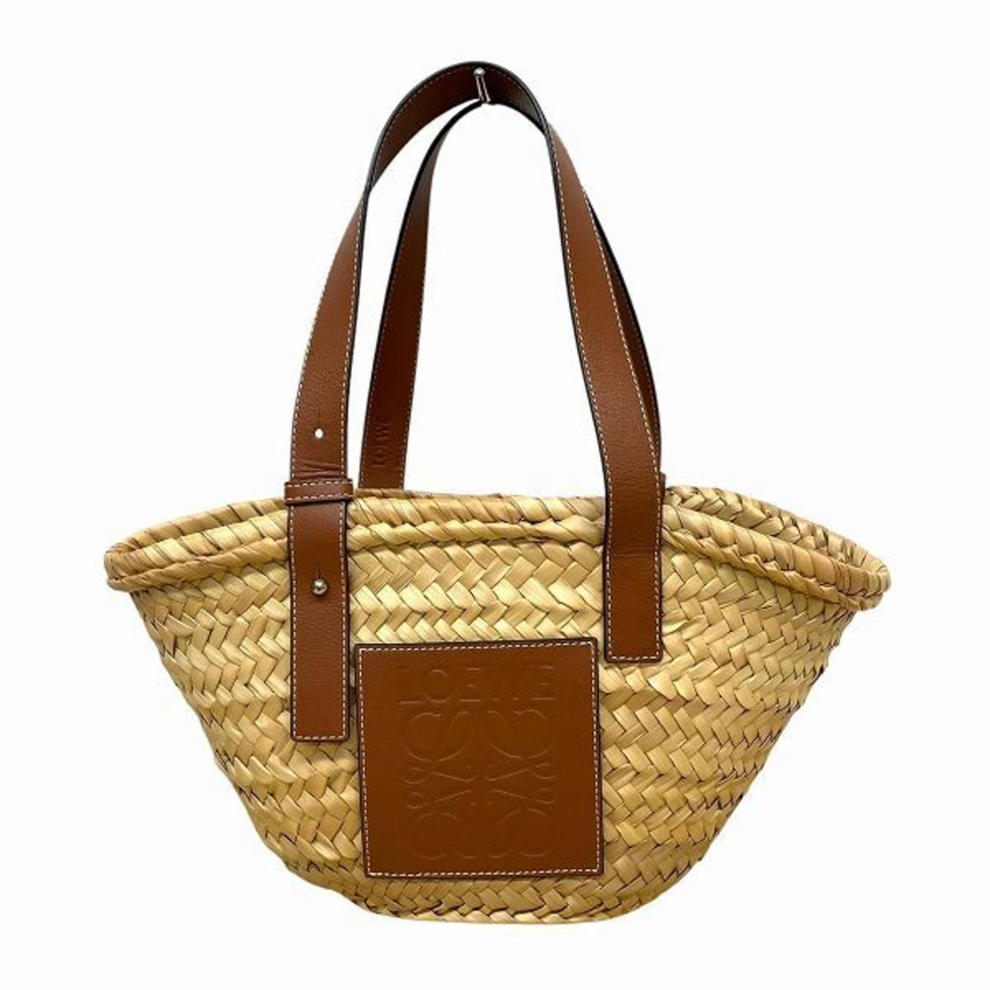 Loewe Brown Leather Basket Handbag (Pre-Owned)