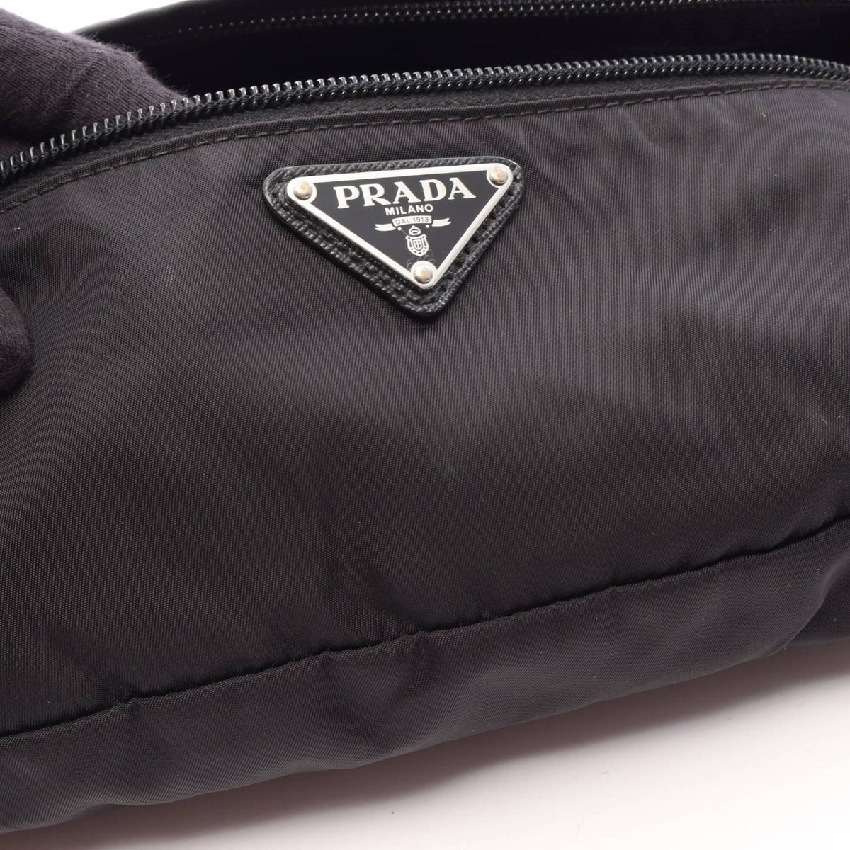 Prada Black Nylon Leather Fanny Pack (Pre-Owned)