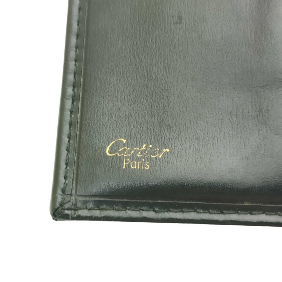 Cartier Black Leather Wallet (Tri-Fold) (Pre-Owned)
