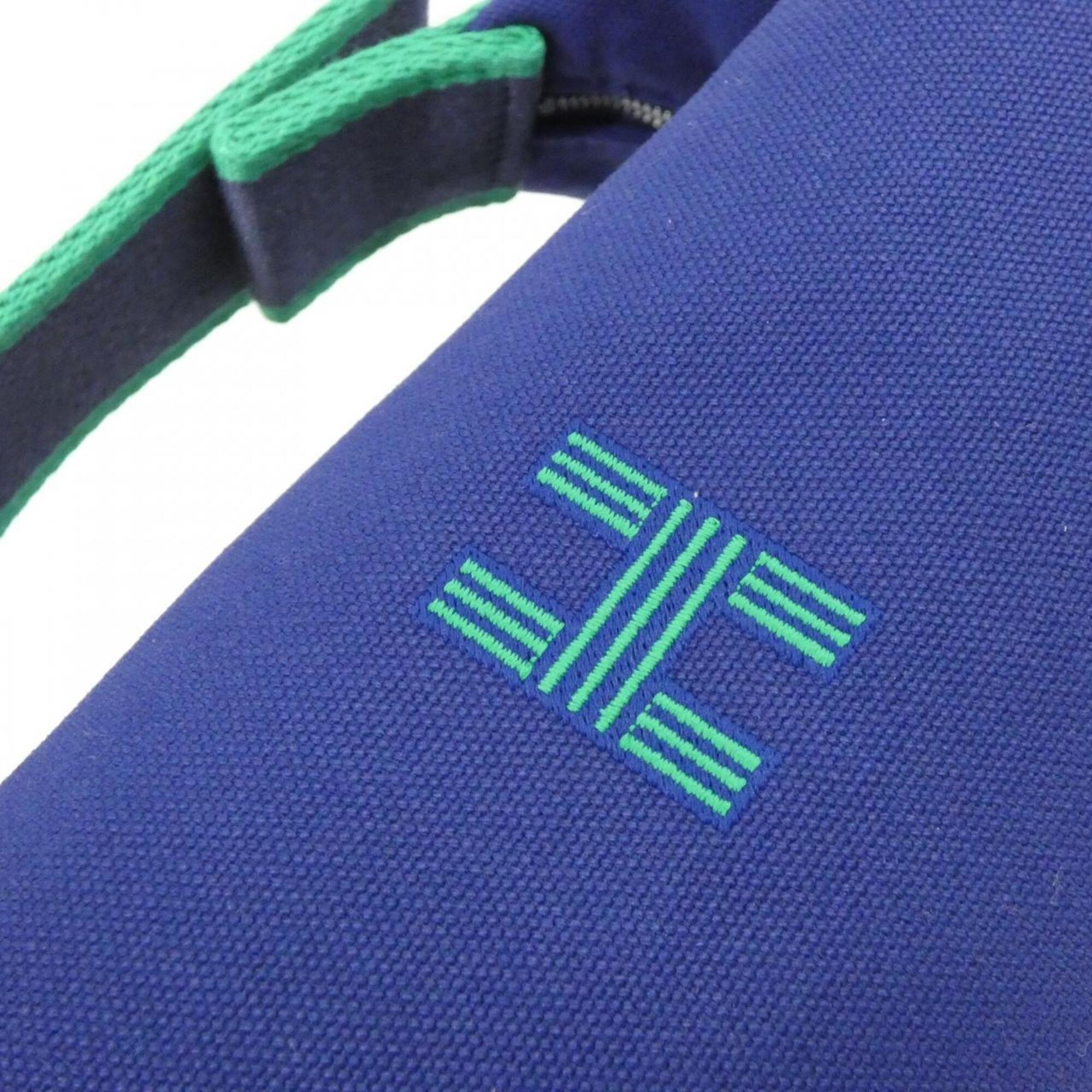 Hermes Blue Canvas Handbag Pouch (Pre-Owned)
