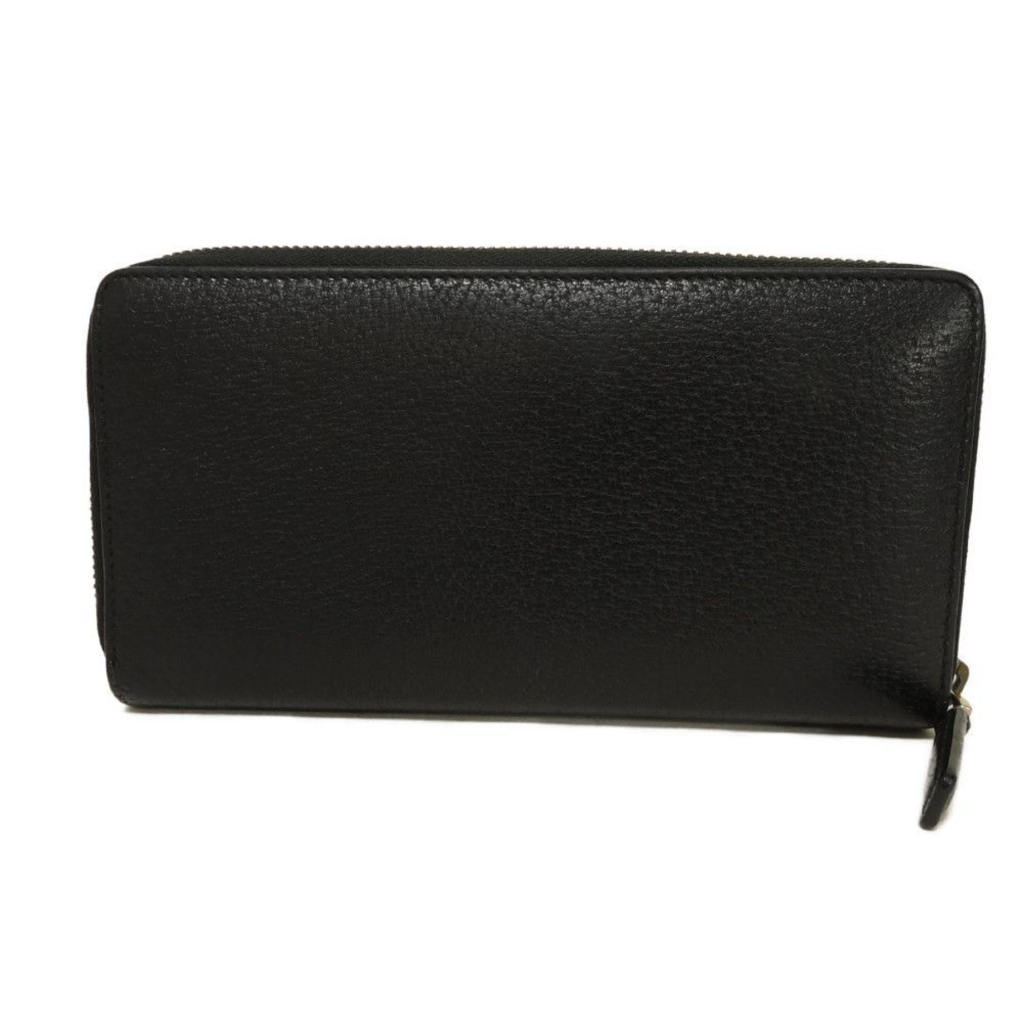 Gucci Black Leather Long Wallet (Bi-Fold) (Pre-Owned)