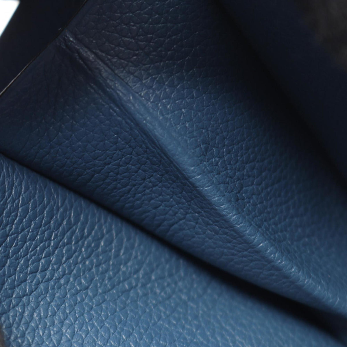 Hermes Blue Leather Handbag Shoulder Bag (Pre-Owned)