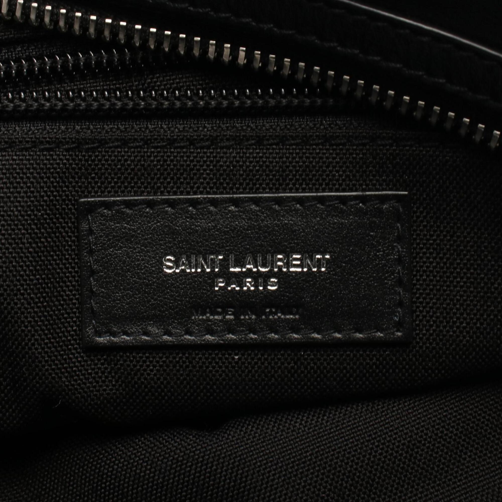 Yves Saint Laurent Black Leather Fanny Pack Handbag (Pre-Owned)