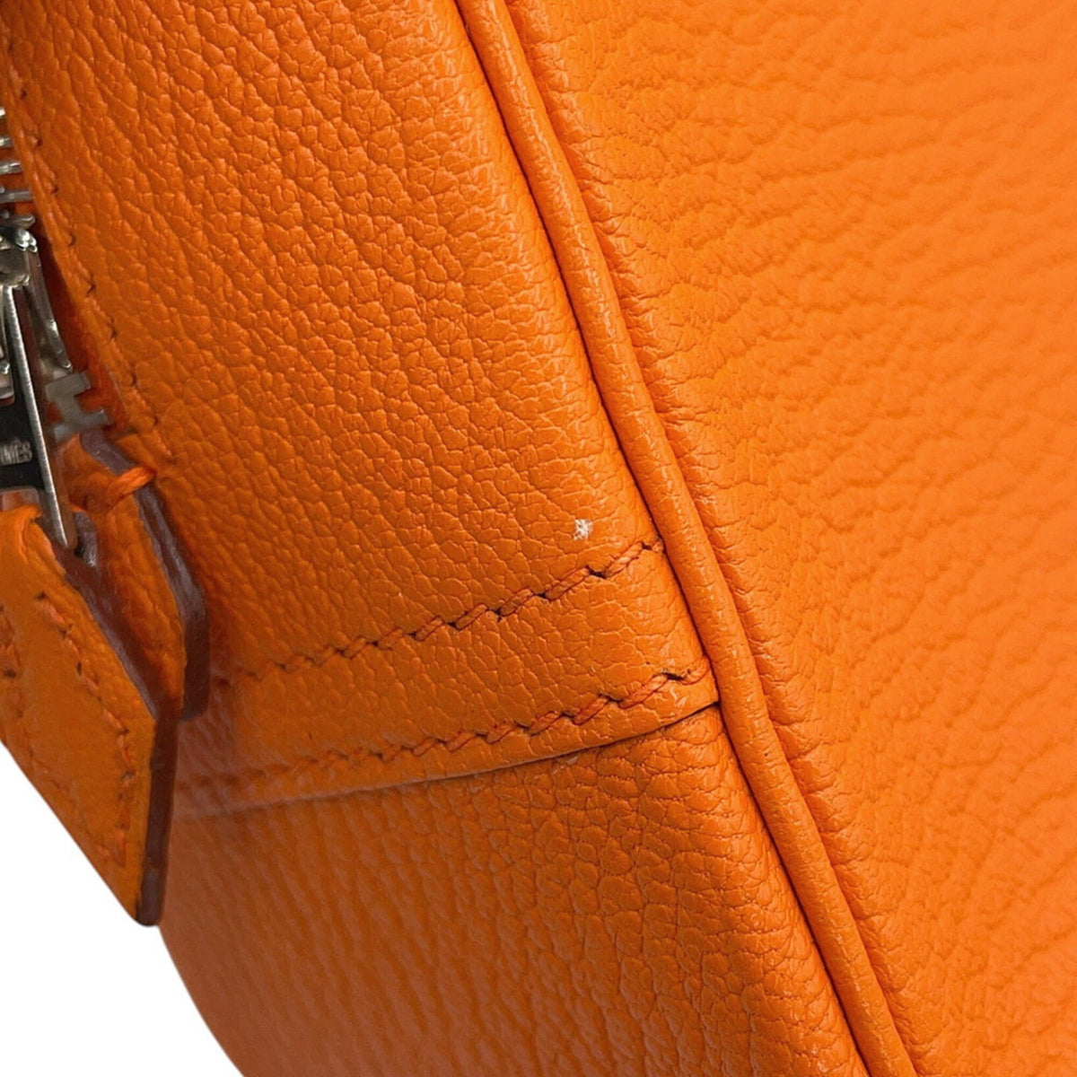 Hermes Plume Orange Chevre Leather Handbag (Pre-Owned)