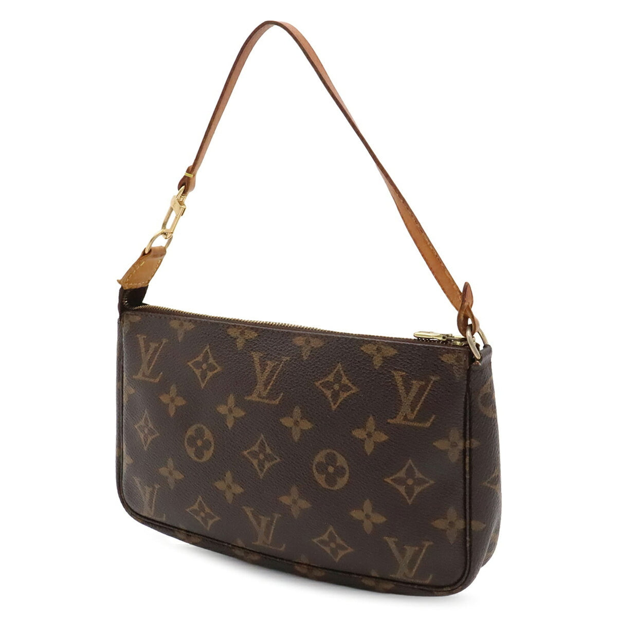 Louis Vuitton Brown Monogram Canvas Handbag Pochette Pouch (Pre-Owned)