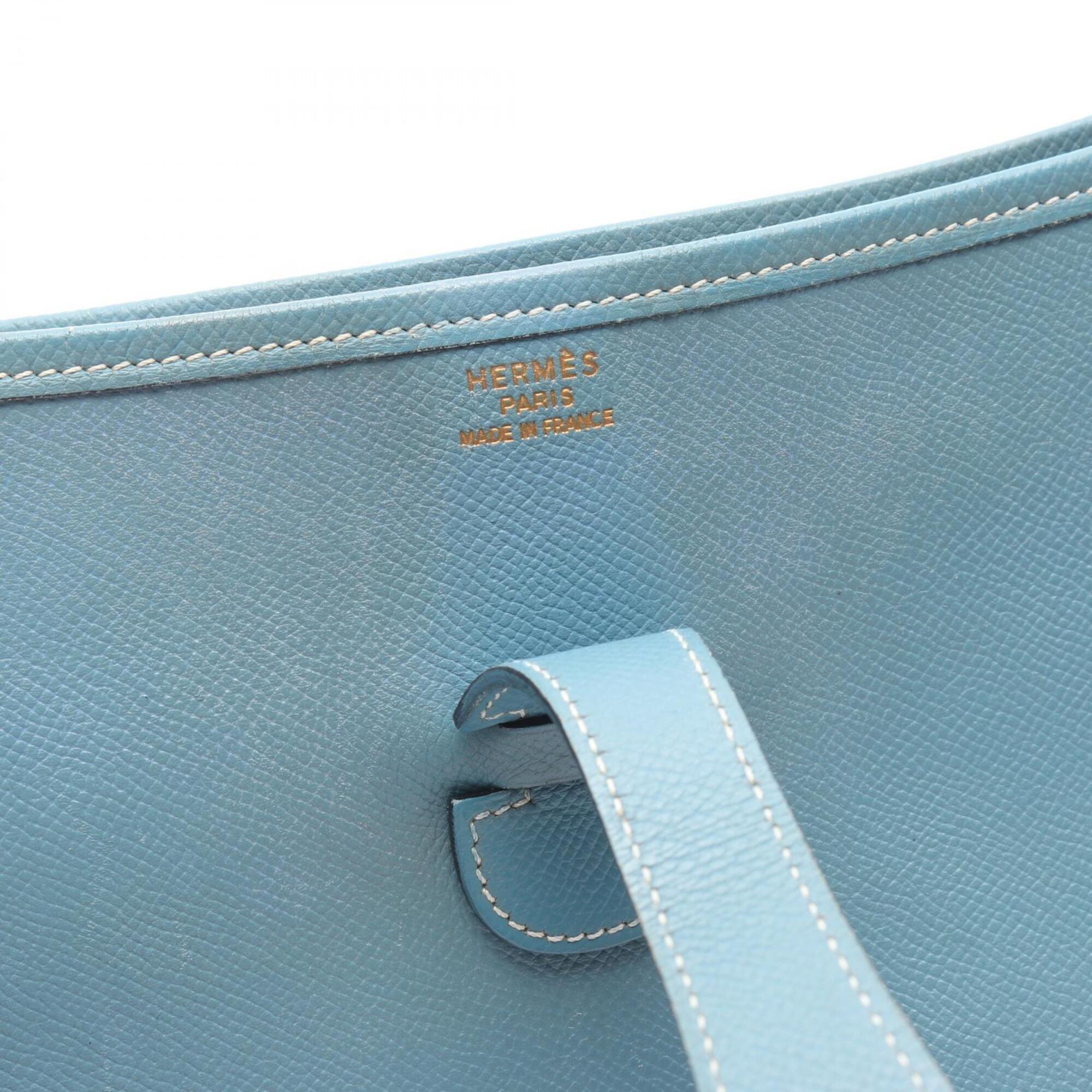 Hermes Blue Courchevel Leather Leather Handbag Shoulder Bag (Pre-Owned)