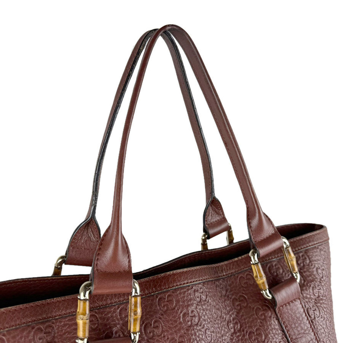 Gucci Brown Leather Tote Bag (Pre-Owned)