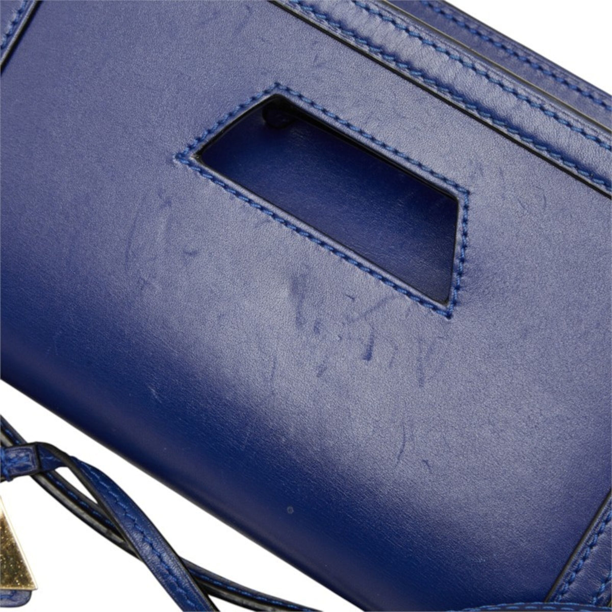Loewe Barcelona Blue Leather Shoulder Bag (Pre-Owned)
