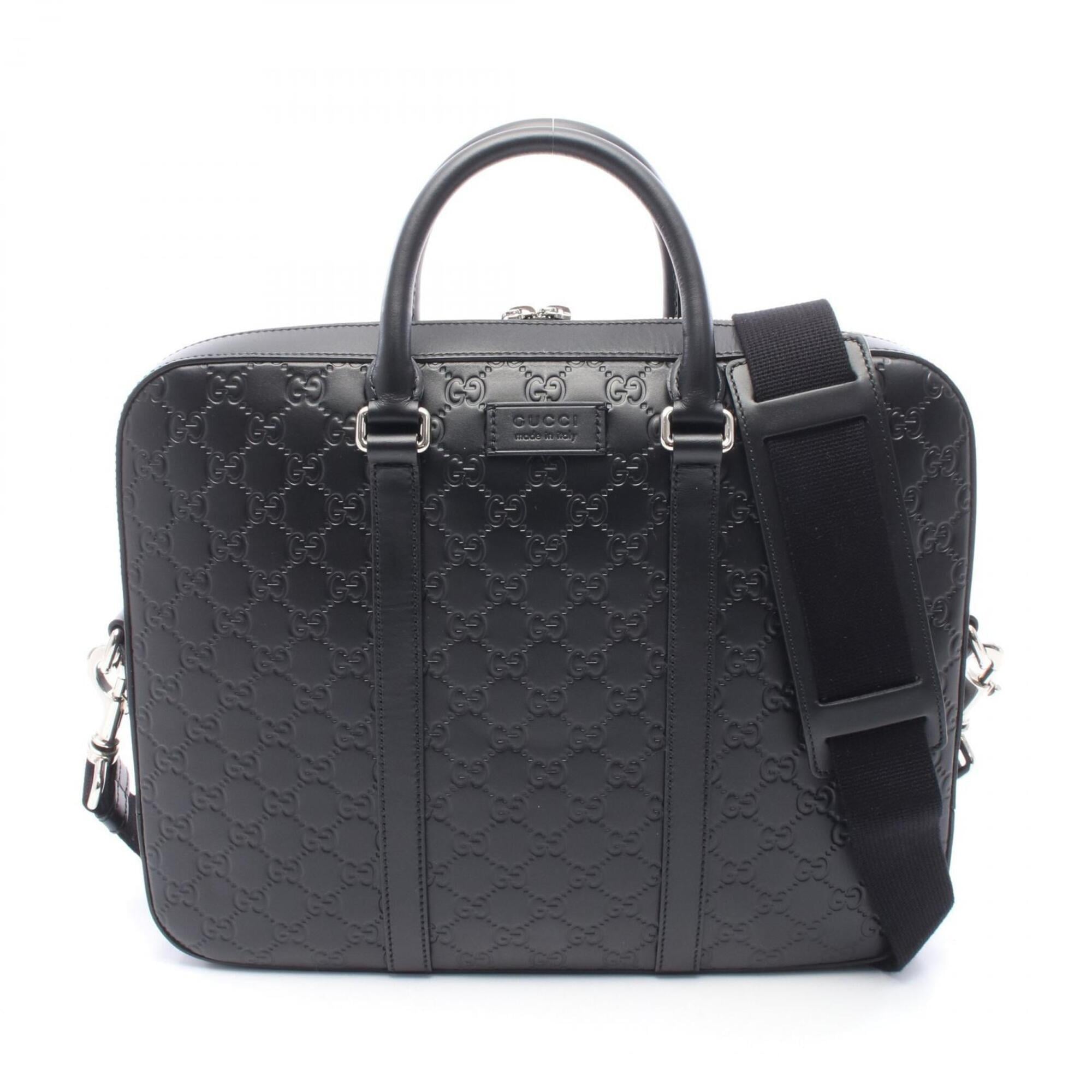 Gucci Black Leather Briefcase (Pre-Owned)