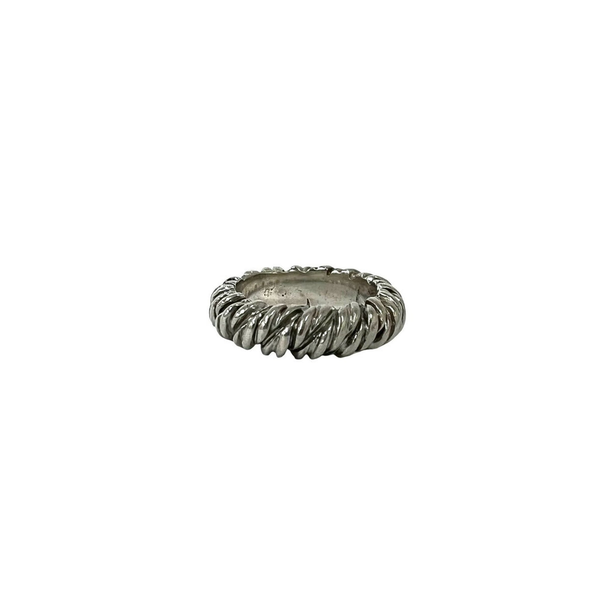 Hermes Silver Silver 925 Band Ring (Pre-Owned)