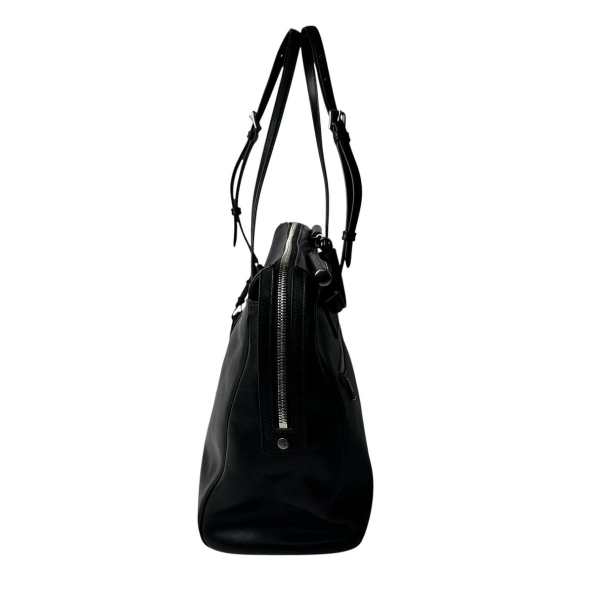 Dolce & Gabbana Black Leather Shoulder Bag Tote Bag (Pre-Owned)