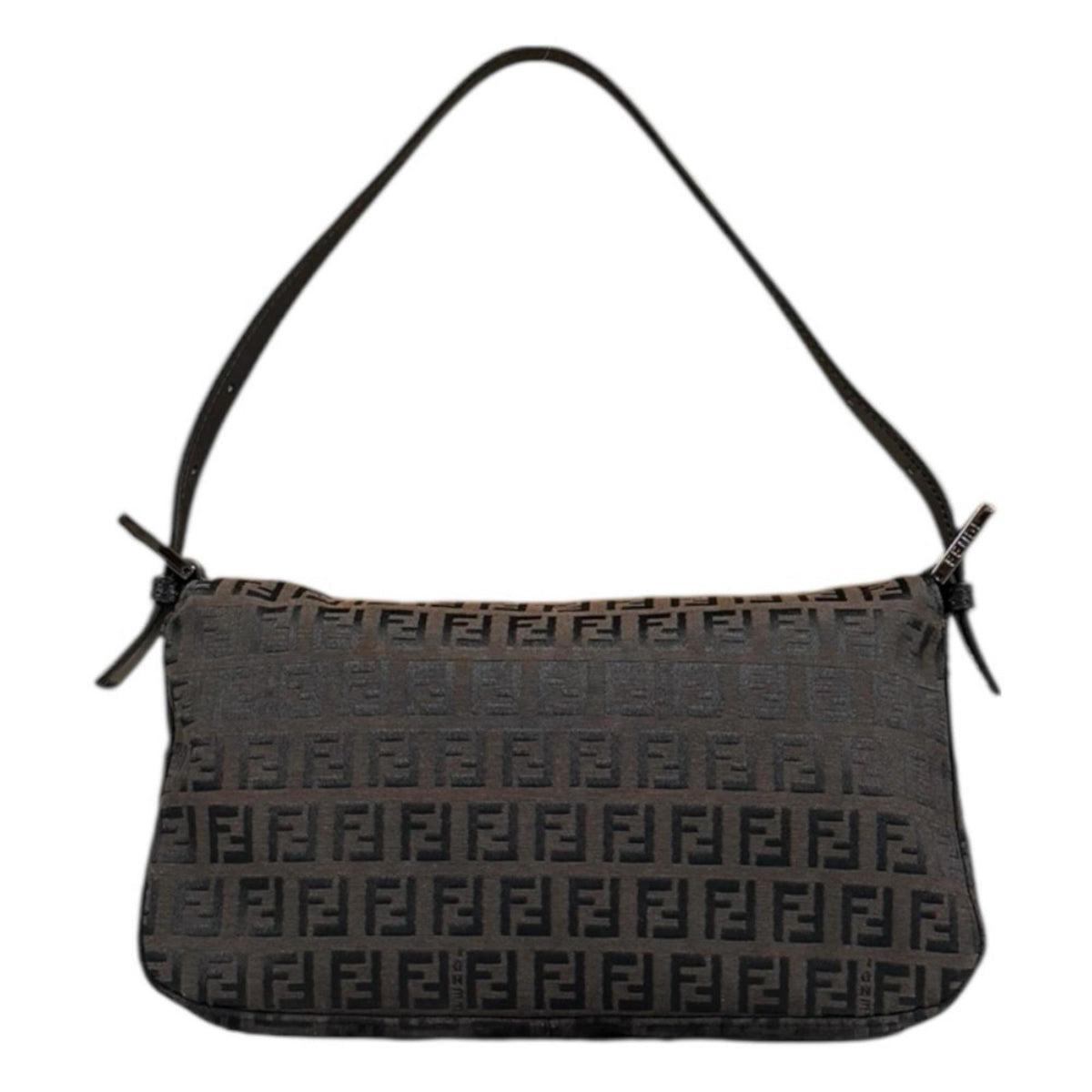 Fendi Brown Canvas Leather Handbag (Pre-Owned)