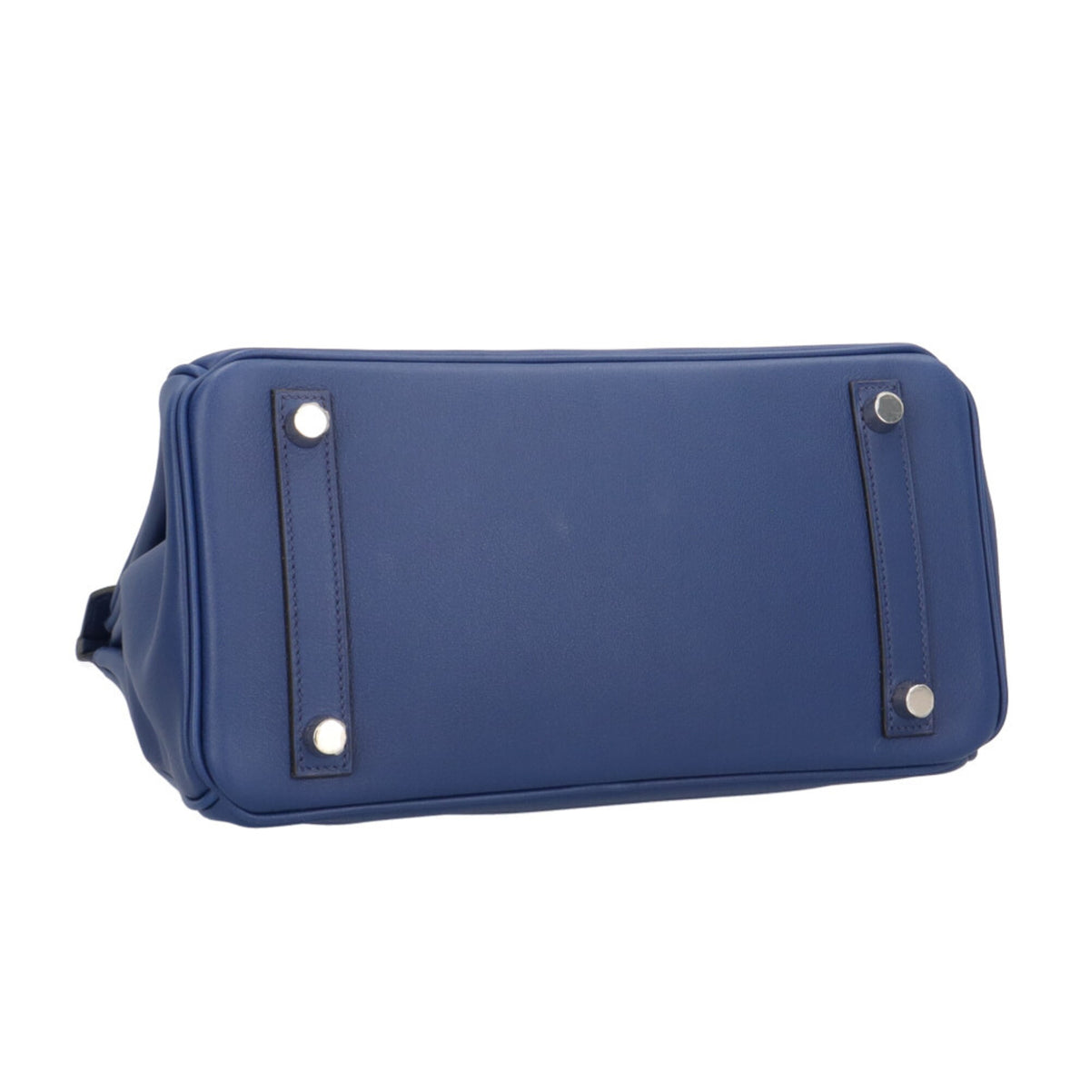 Hermes Bleu Saphir Blue Swift Leather Handbag (Pre-Owned)