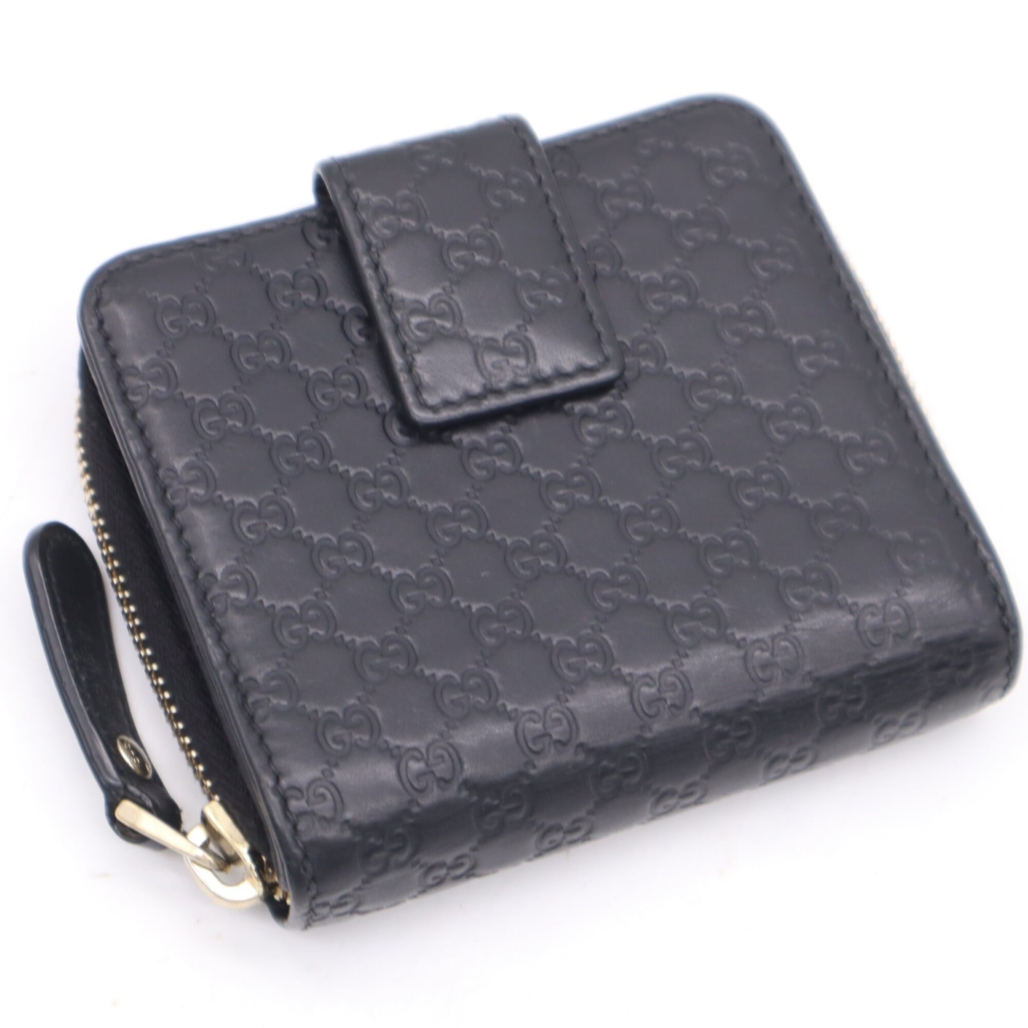 Gucci Microguccissima Black Leather Wallet (Bi-Fold) (Pre-Owned)
