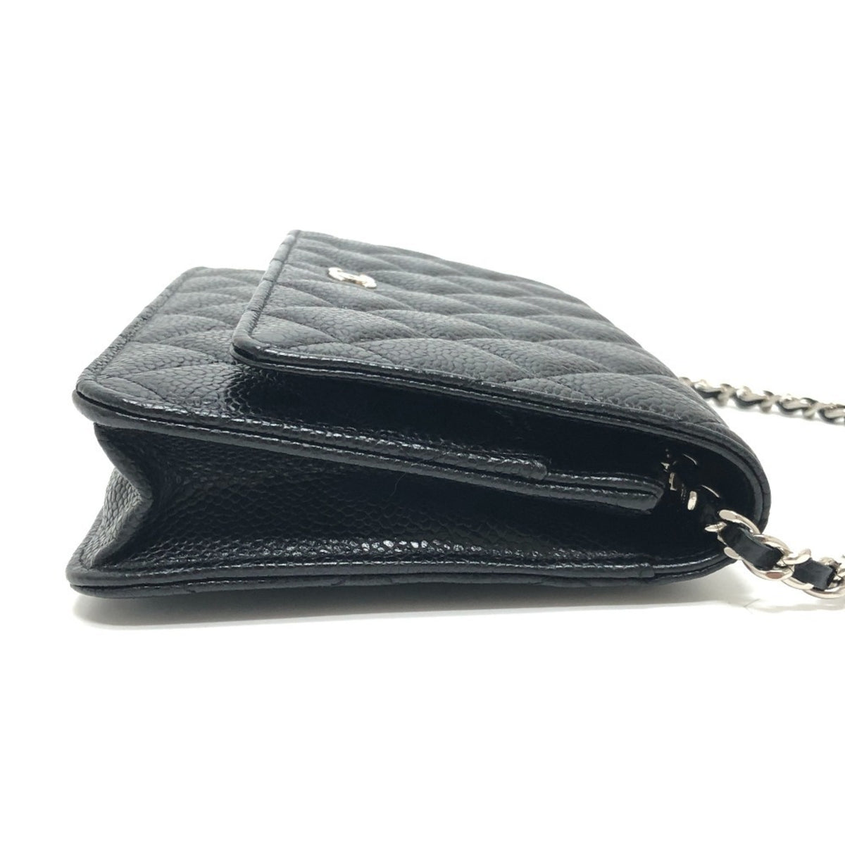 Chanel Matelasse Black Grained Calfskin Shoulder Bag (Pre-Owned)