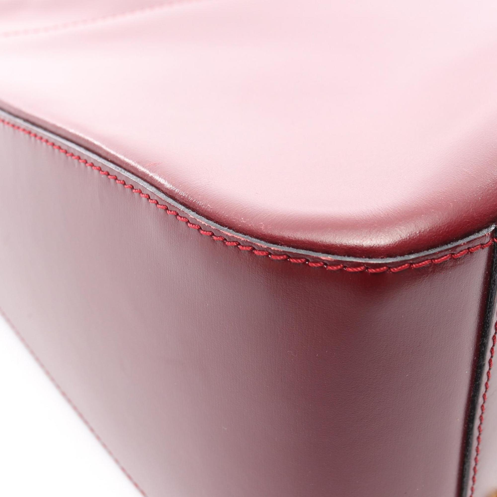 Yves Saint Laurent Bordeaux Leather Handbag Shoulder Bag (Pre-Owned)