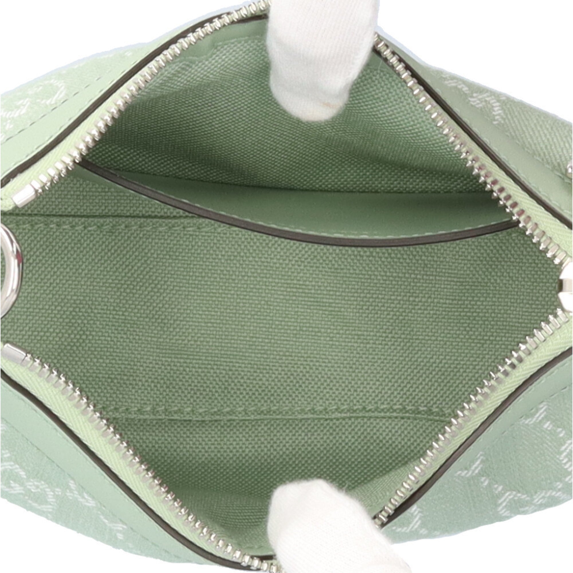 Gucci Green Pale Green Denim Shoulder Bag (Pre-Owned)