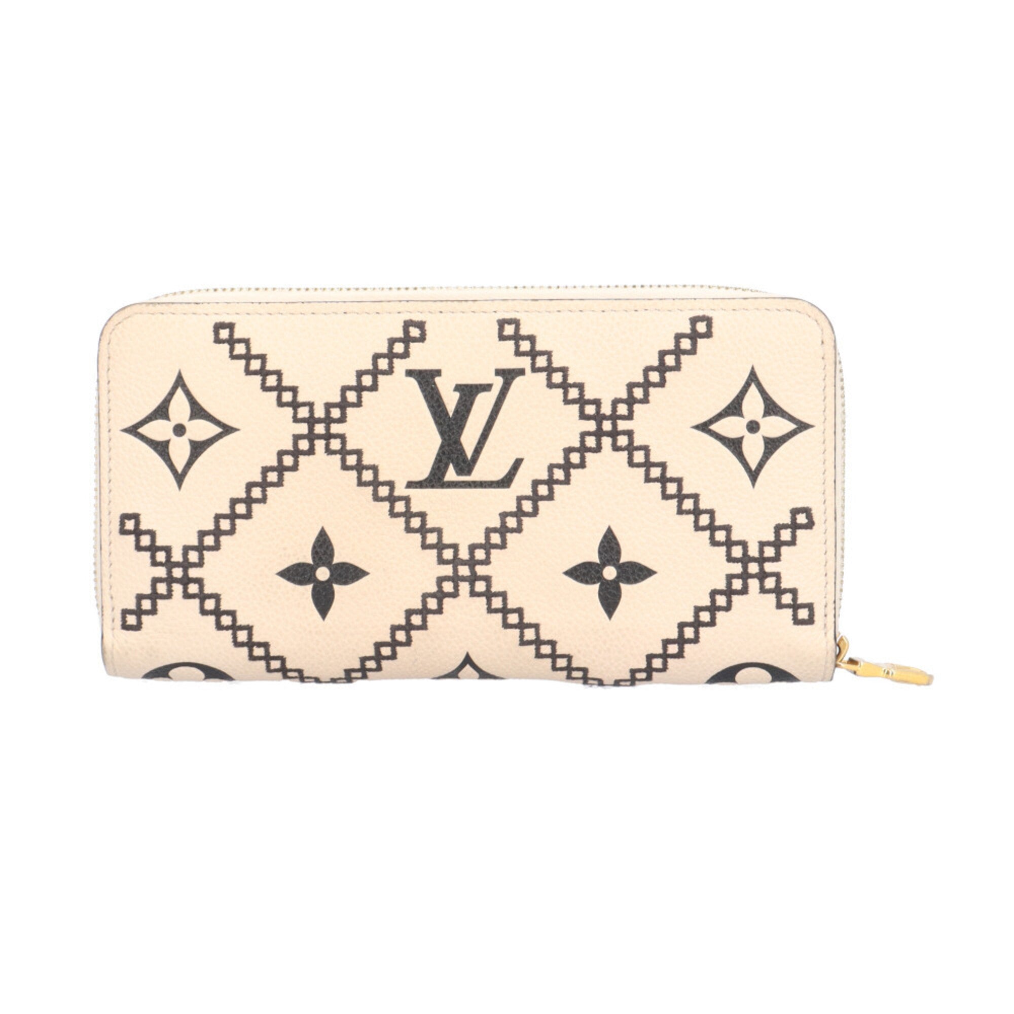 Louis Vuitton Monogram Empreinte Beige Leather Long Wallet (Bi-Fold) (Pre-Owned)