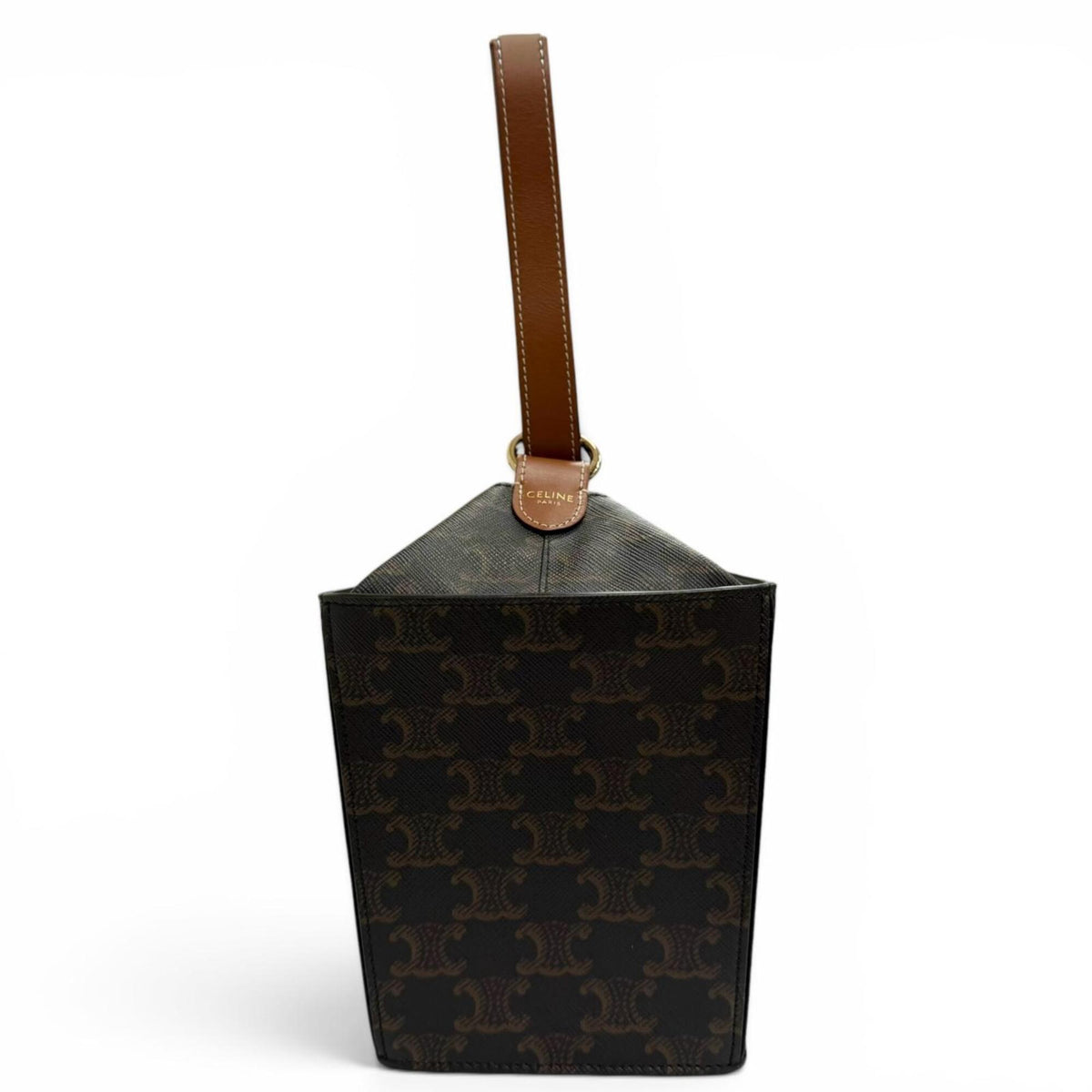 Celine Brown Canvas Handbag (Pre-Owned)