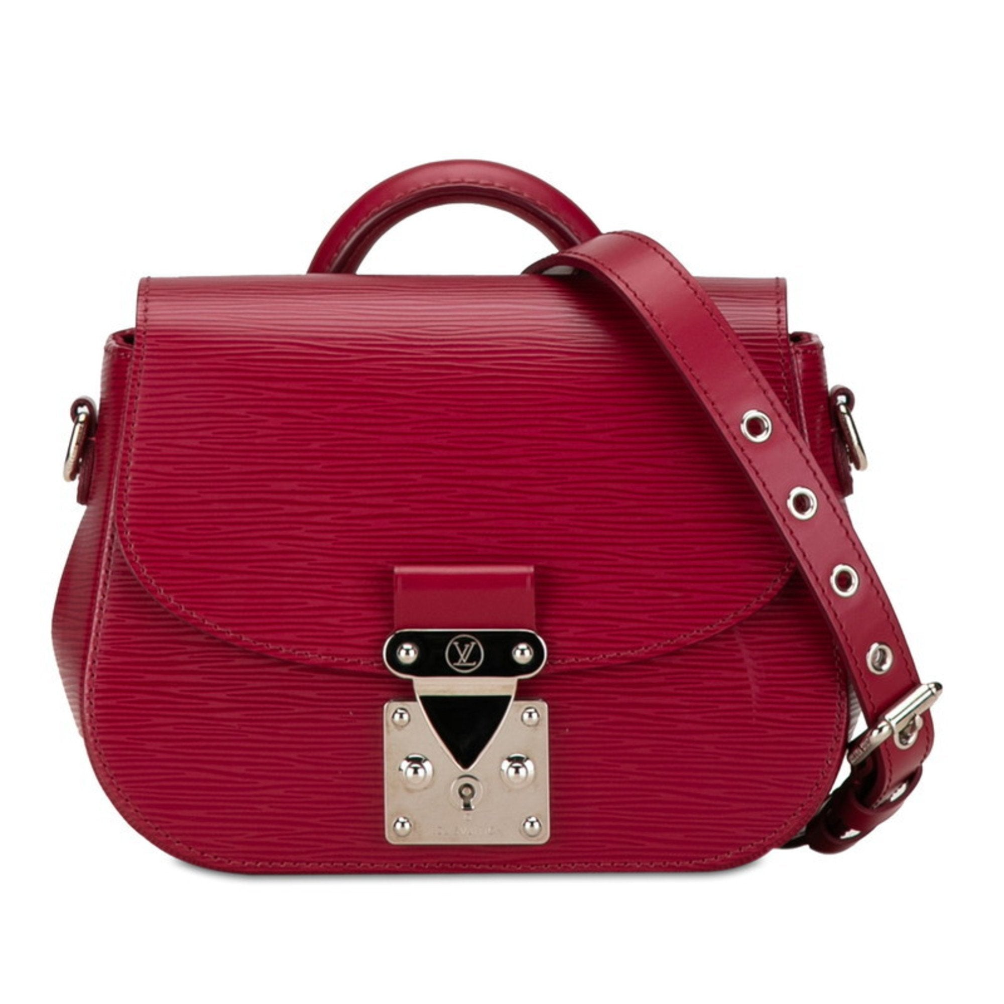 Louis Vuitton Fuchsia Purple Leather Handbag Shoulder Bag (Pre-Owned)