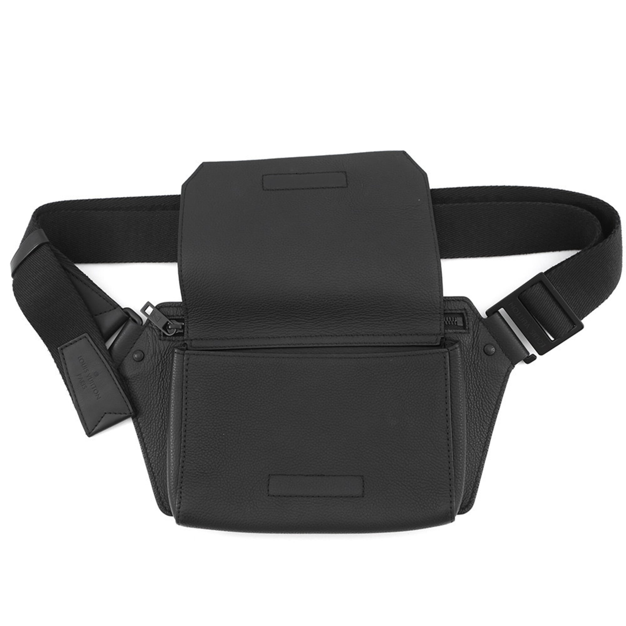 Louis Vuitton Black Noir Leather Handbag Sling Bag (Pre-Owned)