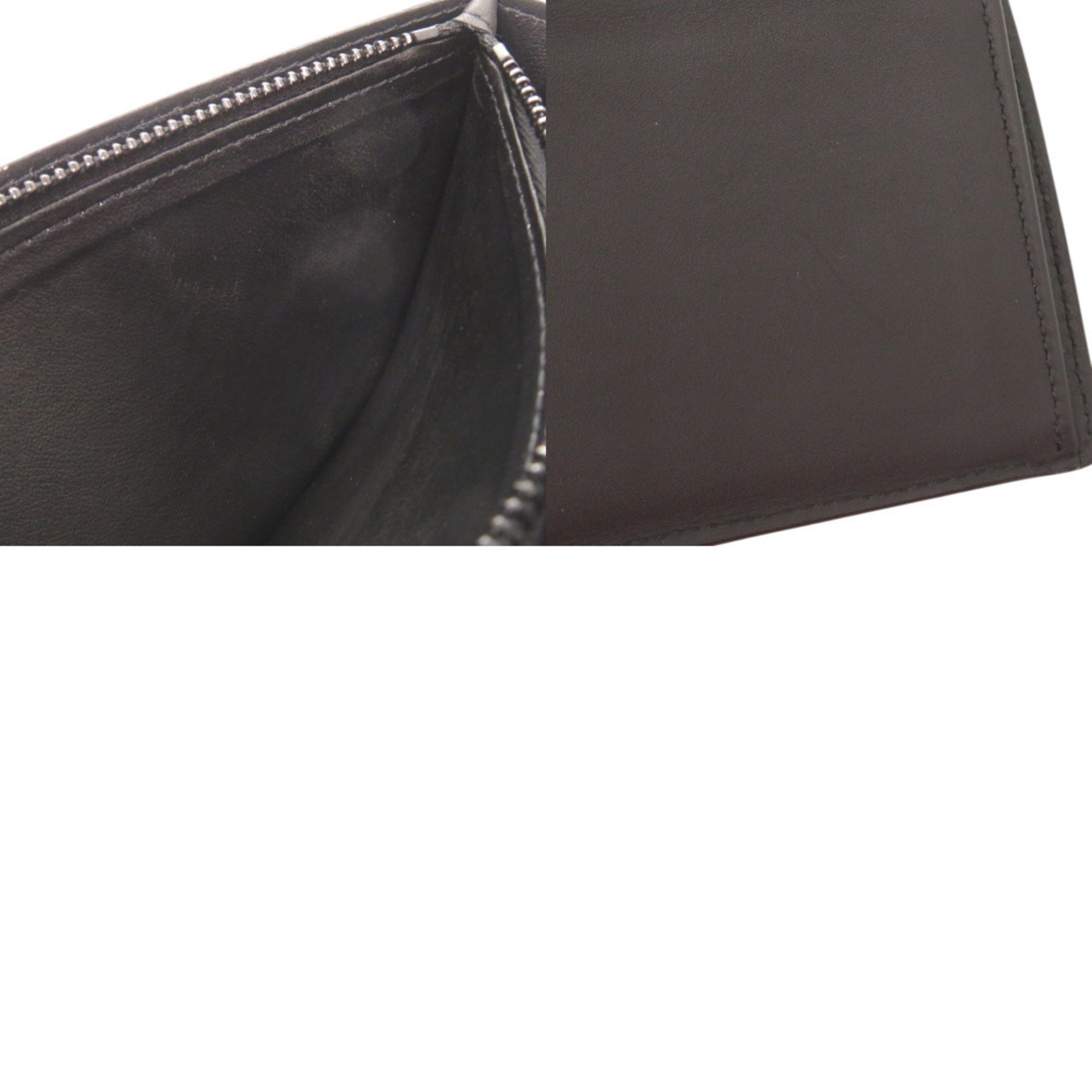 Louis Vuitton Black Leather Long Wallet (Bi-Fold) (Pre-Owned)