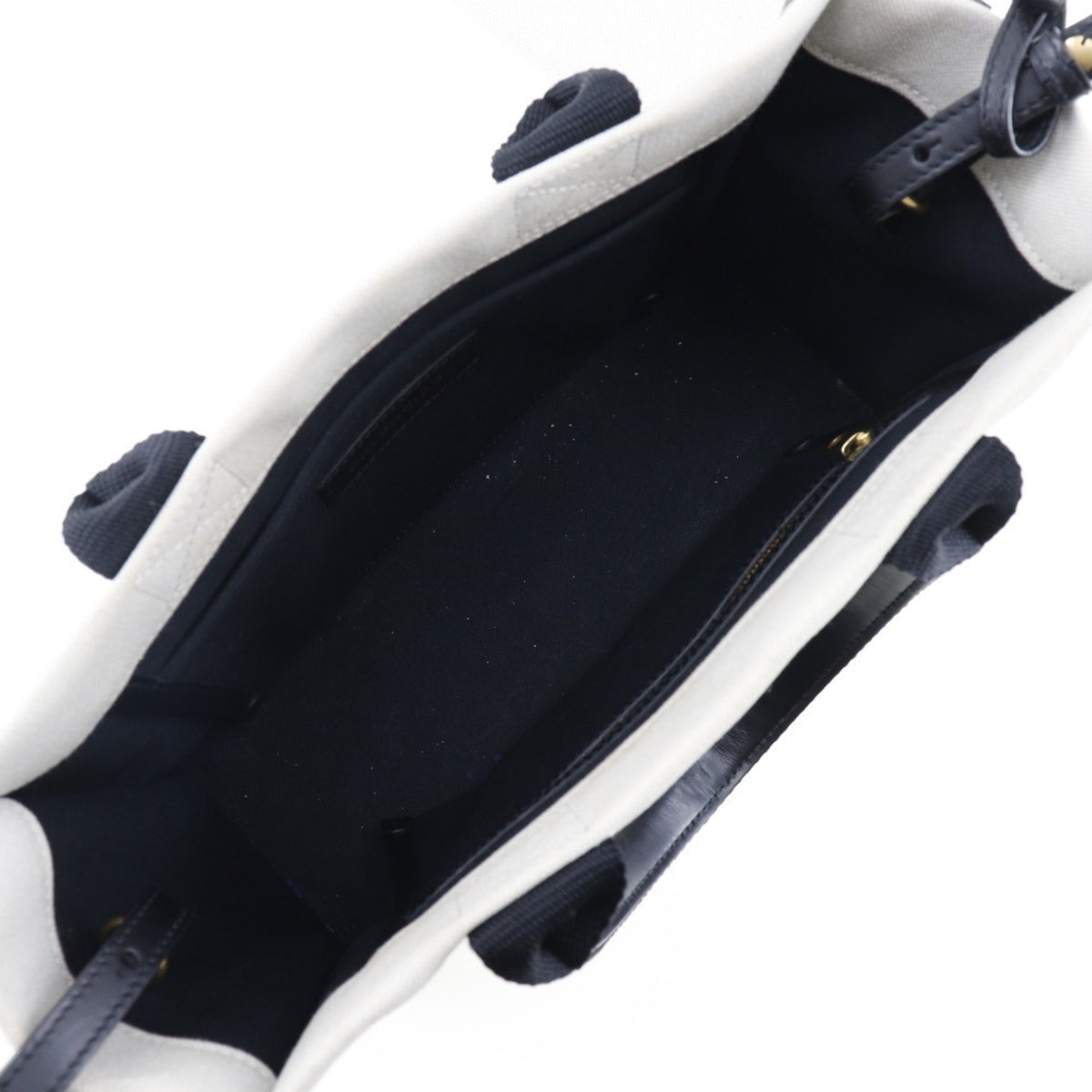 Balenciaga Black White Canvas Pouch Tote Bag (Pre-Owned)
