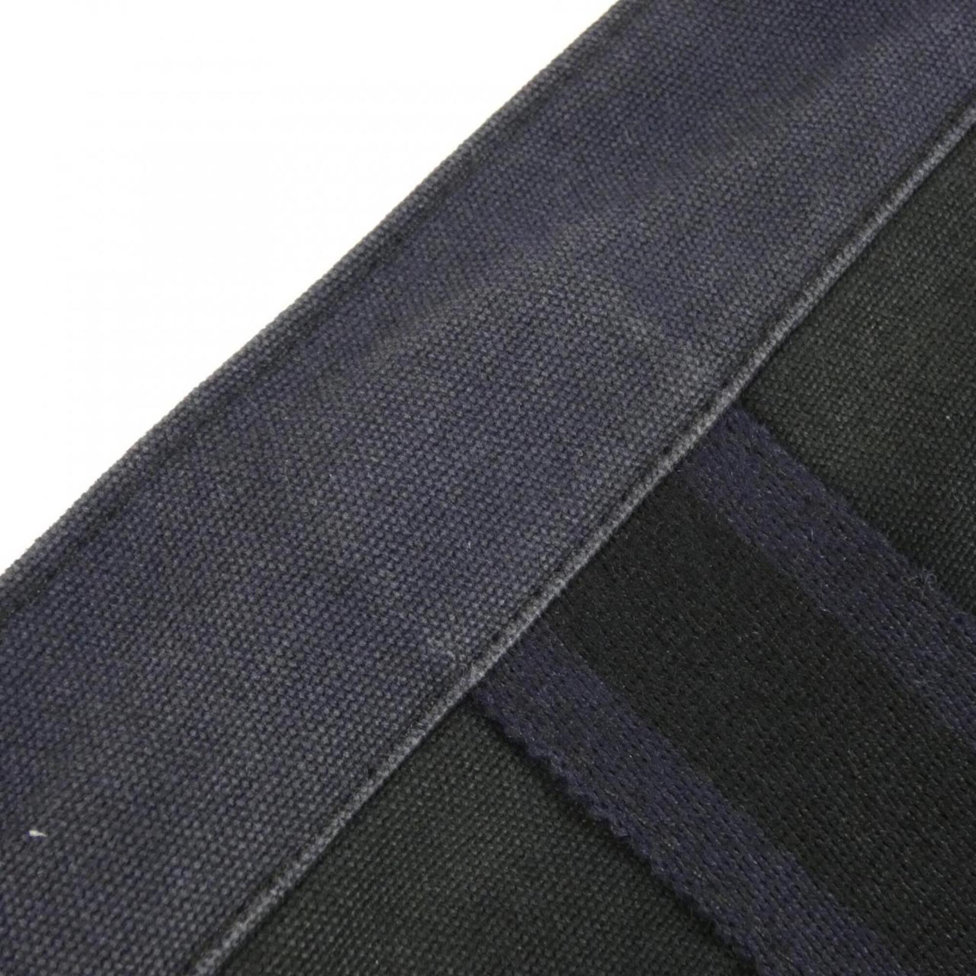 Hermes Black Navy Canvas Handbag Pouch (Pre-Owned)