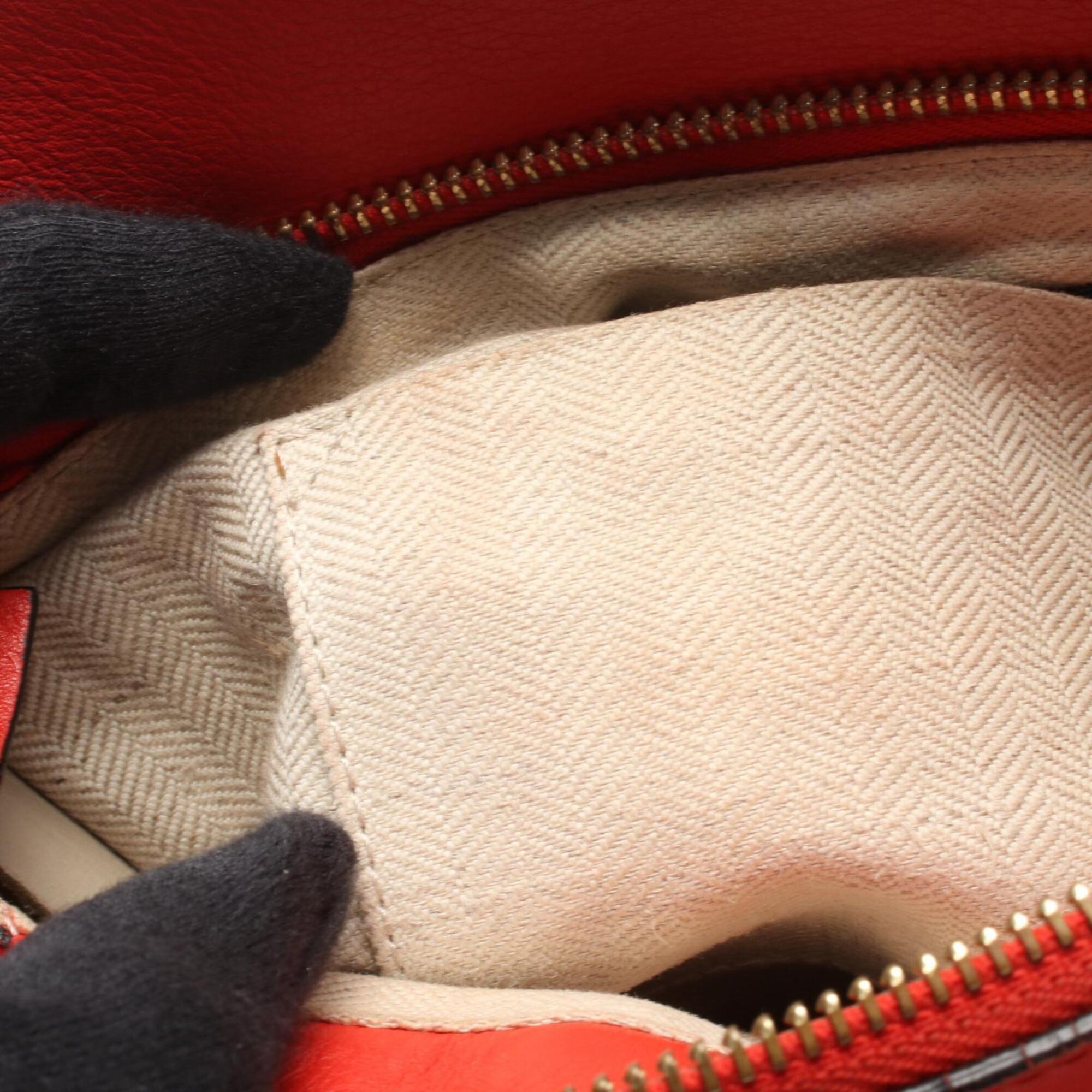 Loewe Red Color Leather Handbag (Pre-Owned)