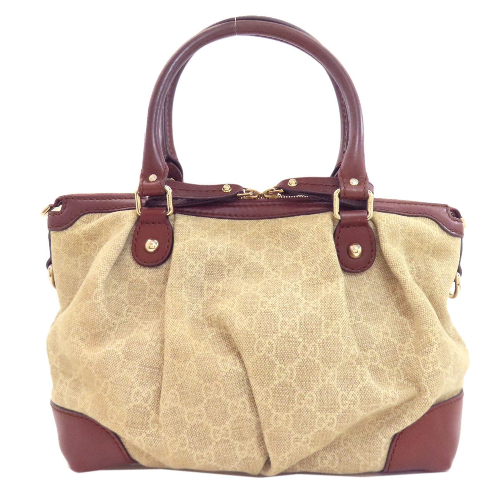 Gucci Brown Canvas Tote Bag (Pre-Owned)