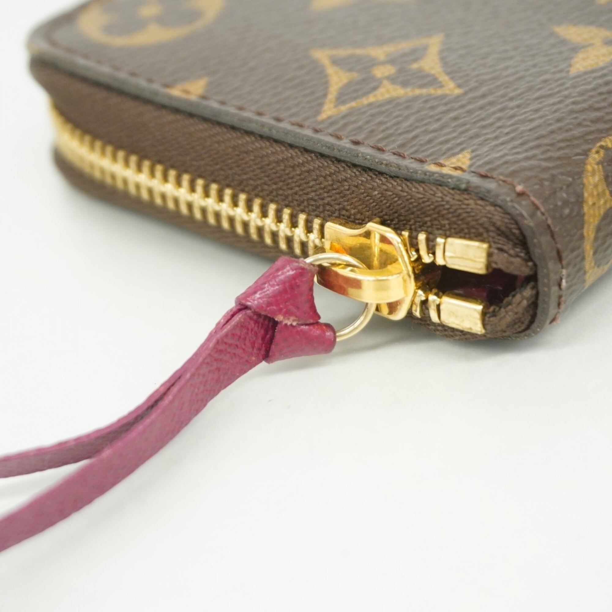 Louis Vuitton Brown Fuchsia Long Wallet (Bi-Fold) (Pre-Owned)