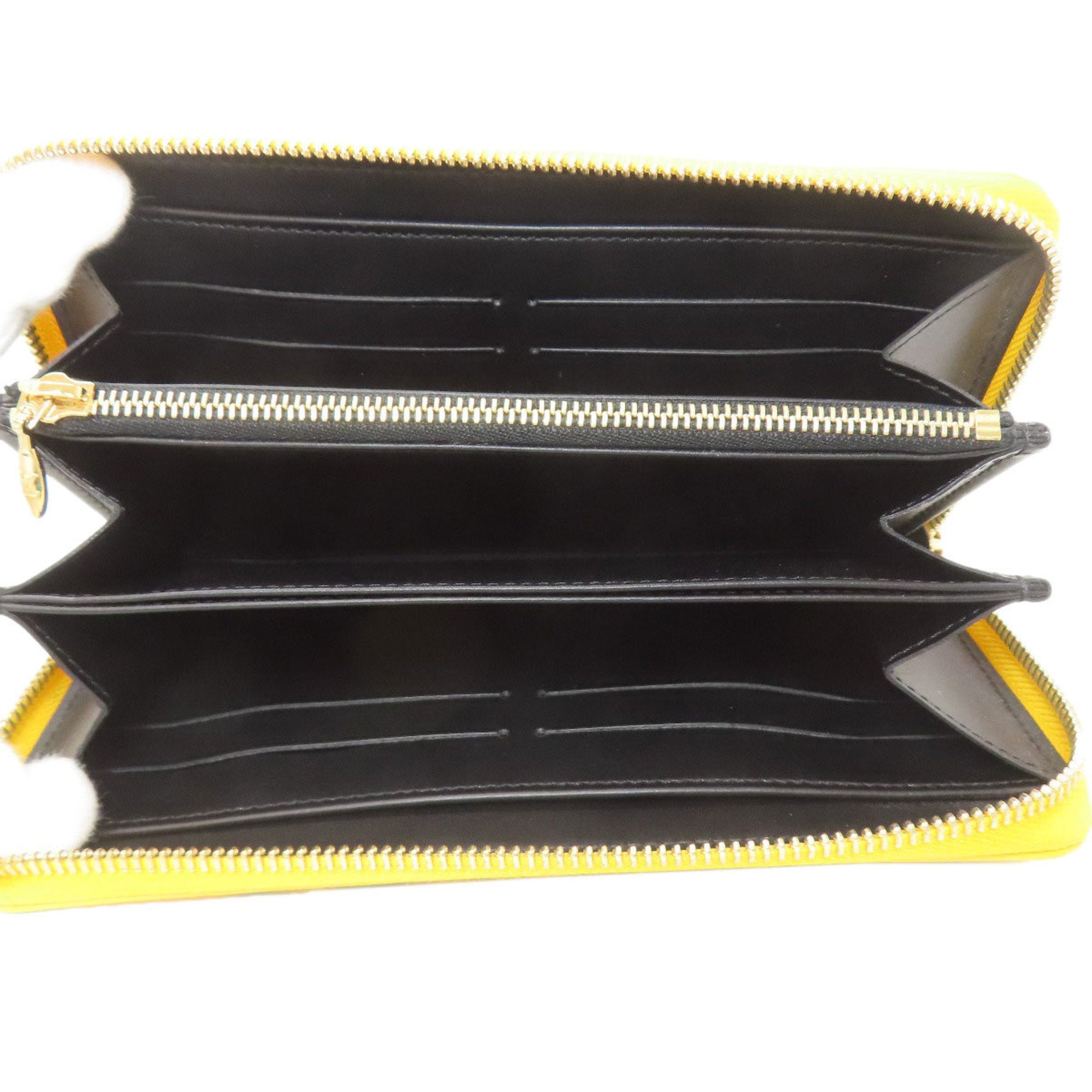 Louis Vuitton Black Yellow Vernis Long Wallet (Bi-Fold) (Pre-Owned)