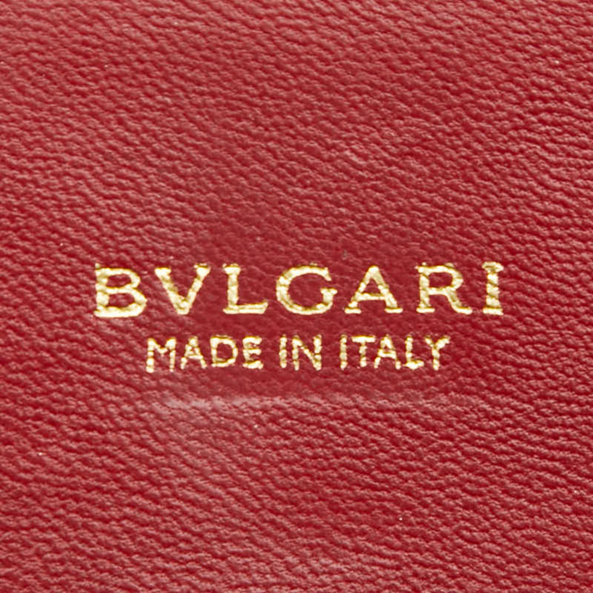 Bvlgari Pink Leather Long Wallet (Bi-Fold) (Pre-Owned)