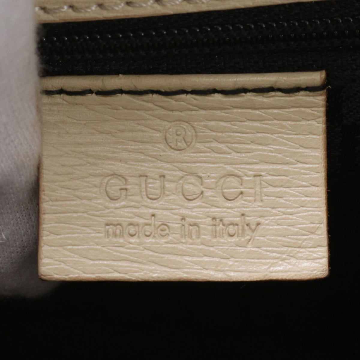 Gucci Beige Leather Shoulder Bag Tote Bag (Pre-Owned)