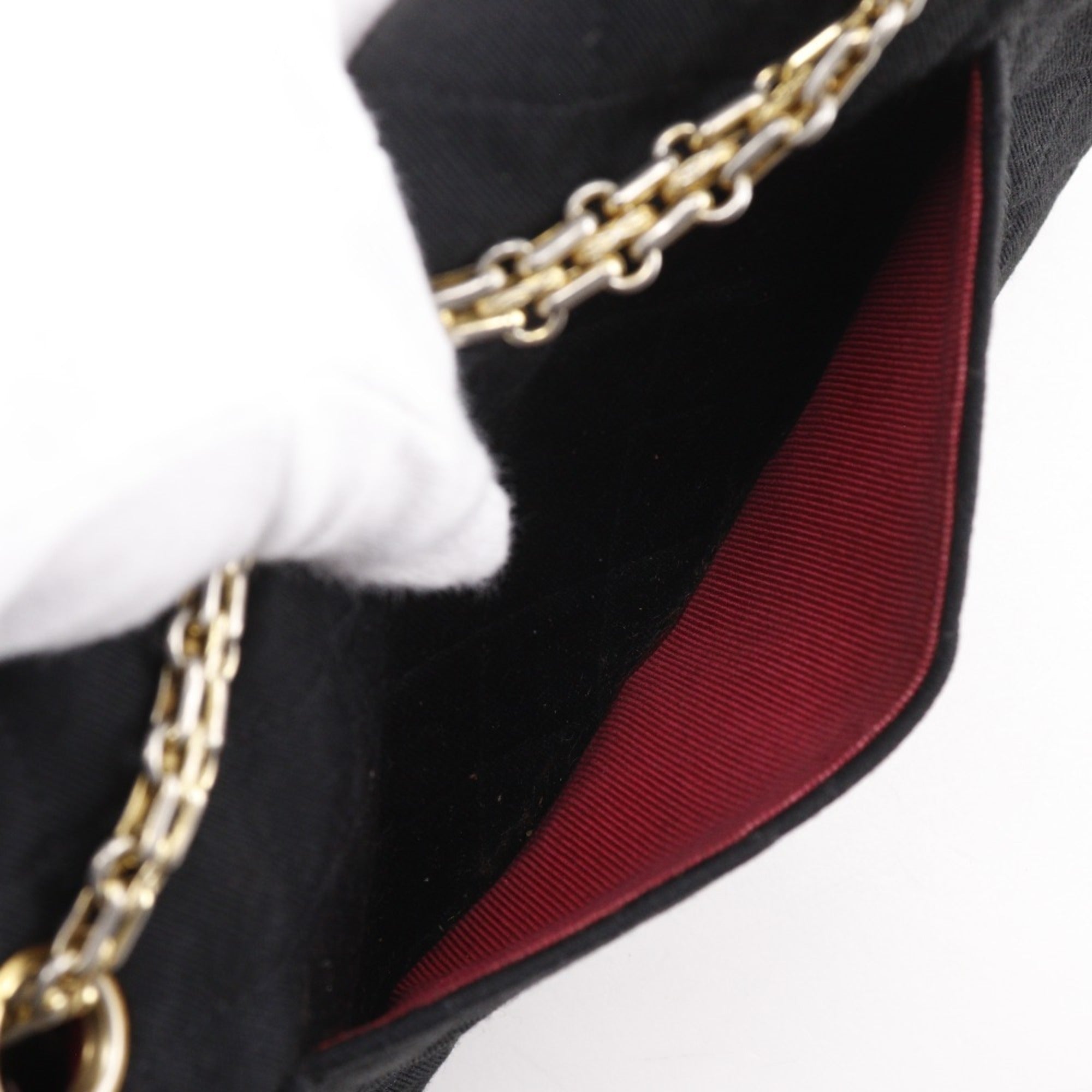 Chanel Black Cotton Shoulder Bag (Pre-Owned)