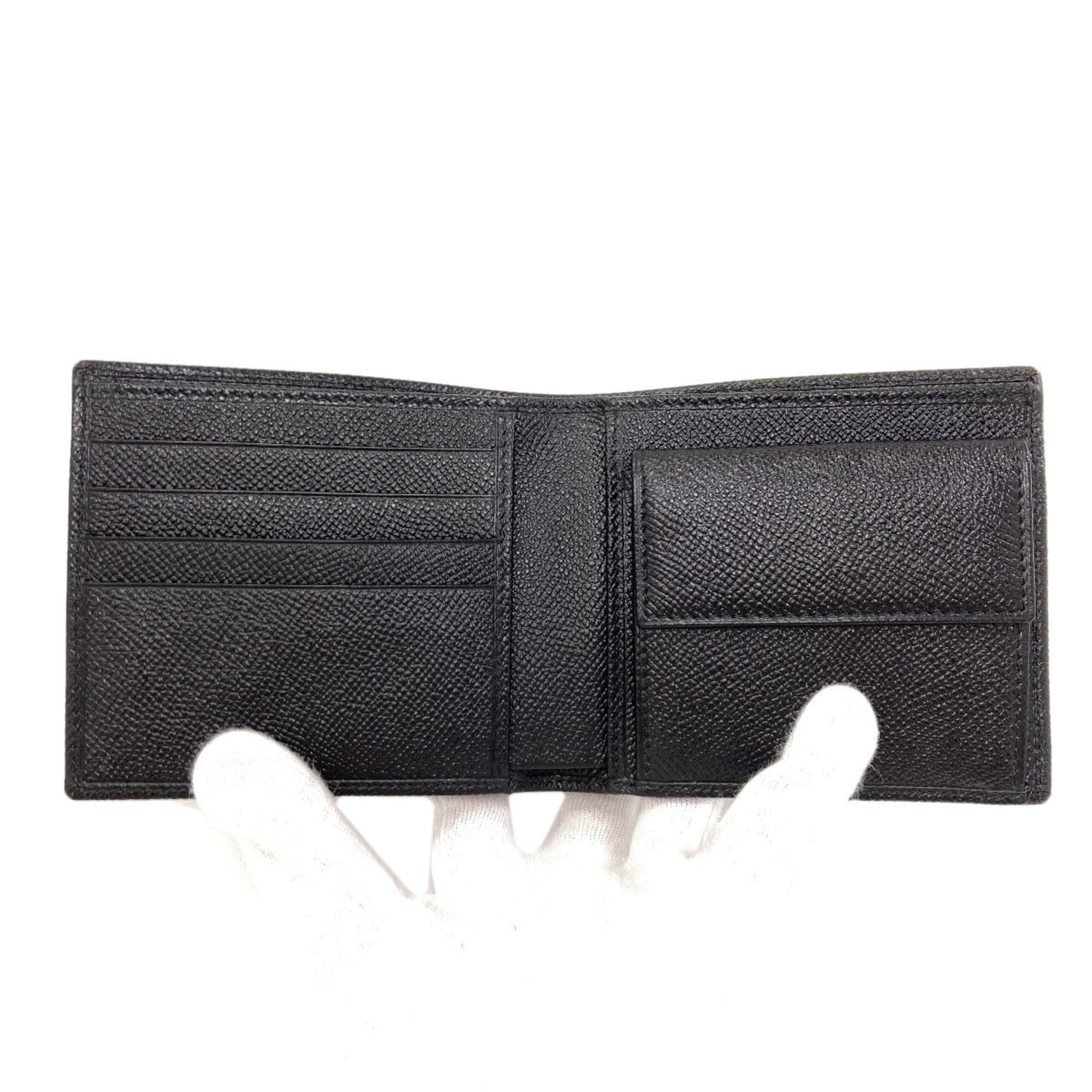 Bvlgari Black Leather Wallet (Bi-Fold) (Pre-Owned)